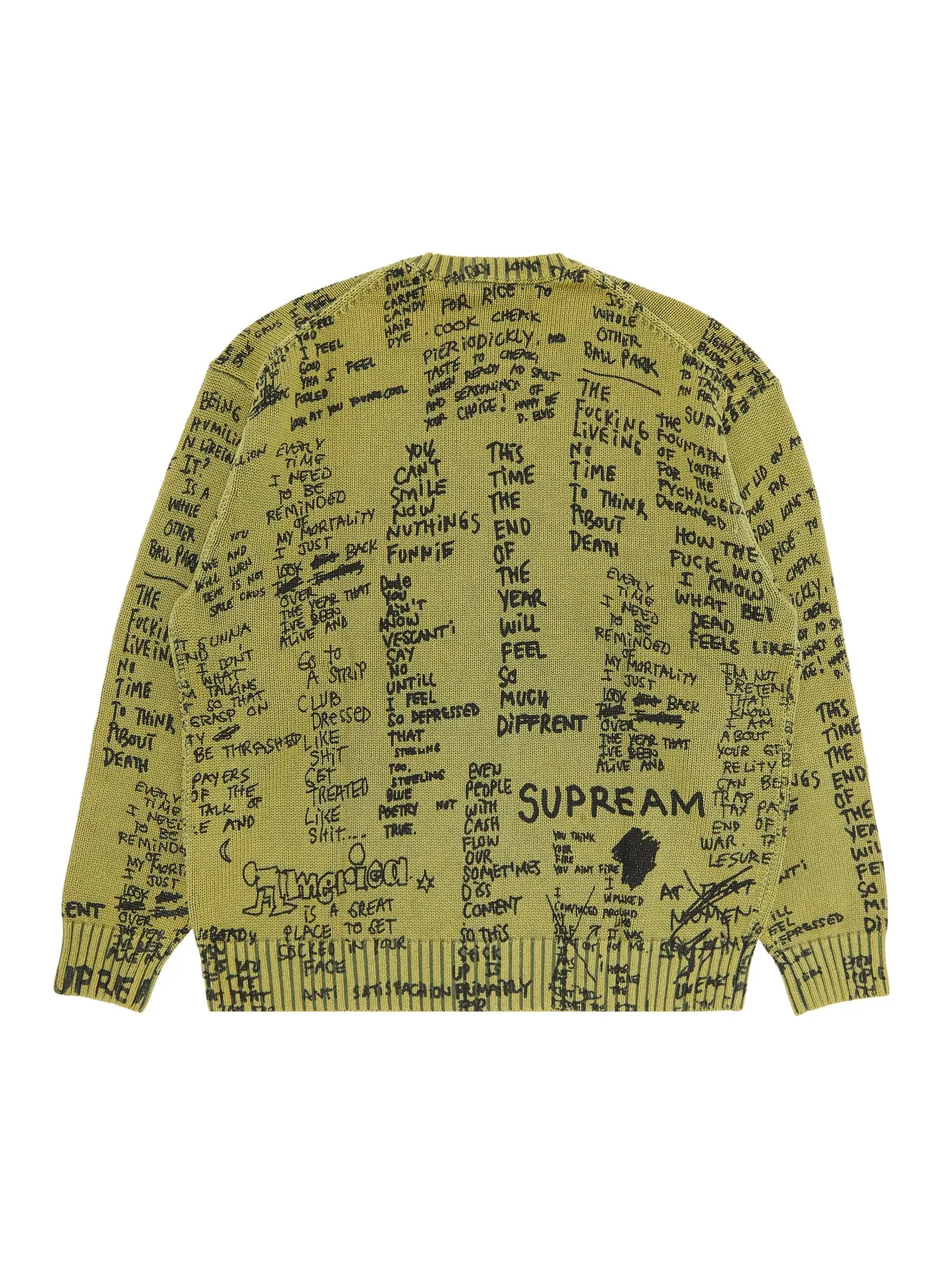 Свитер Supreme Gonz Poems Оливковый — изображение 2 из 3