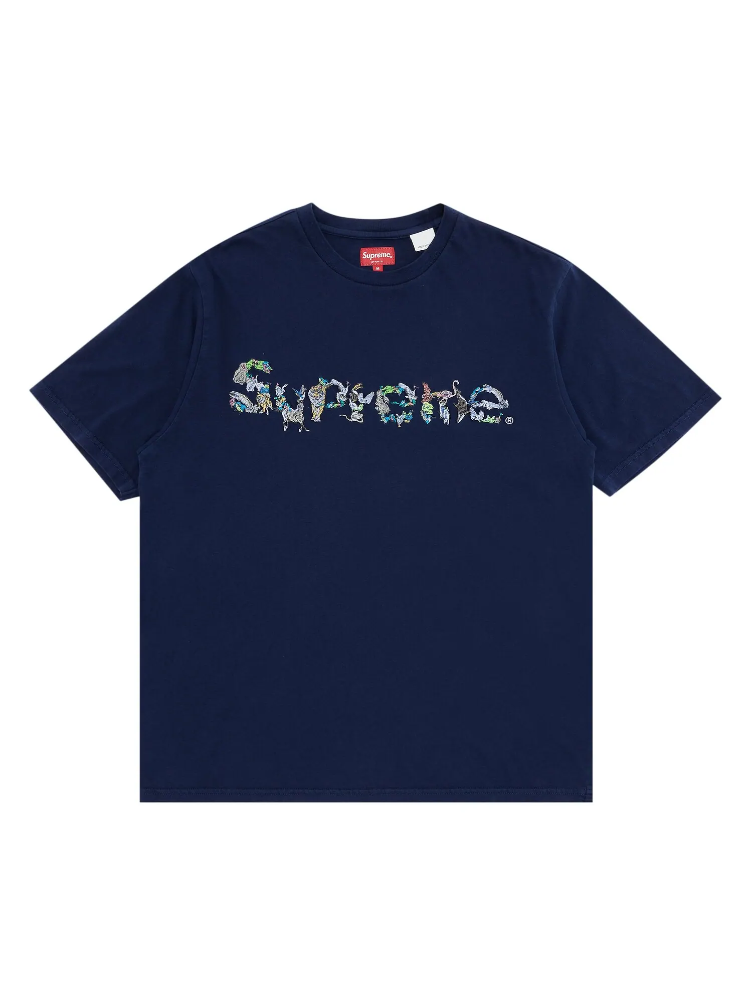 Топ с короткими рукавами Supreme Animal Kingdom — изображение 1 из 2, темный темно-синий
