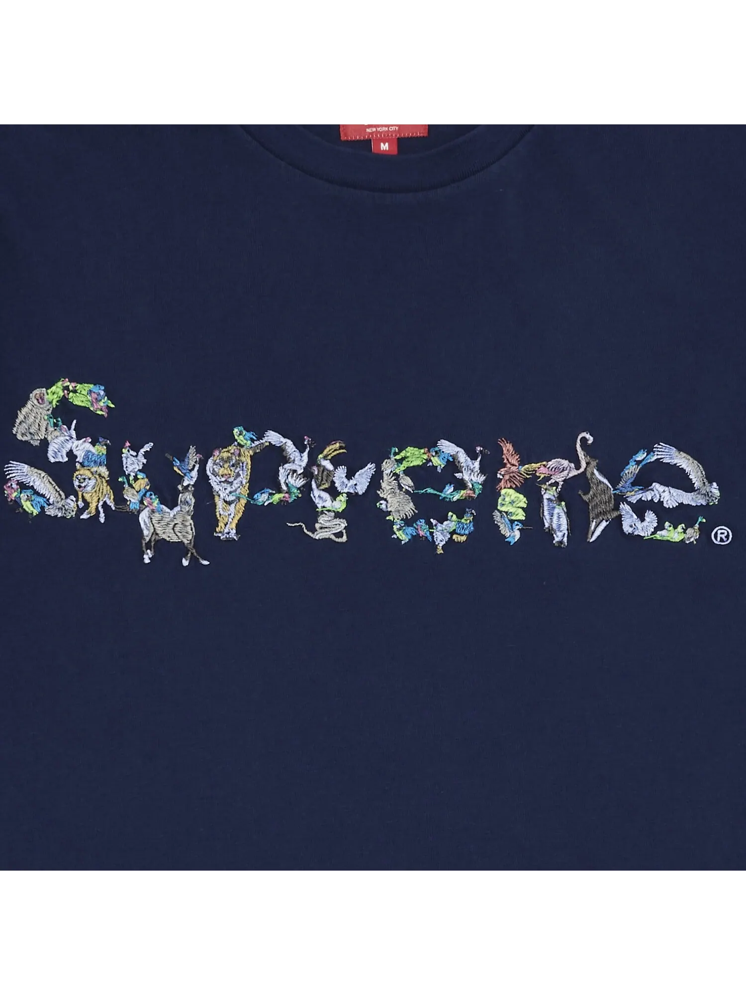 Топ с короткими рукавами Supreme Animal Kingdom — изображение 2 из 2, темный темно-синий