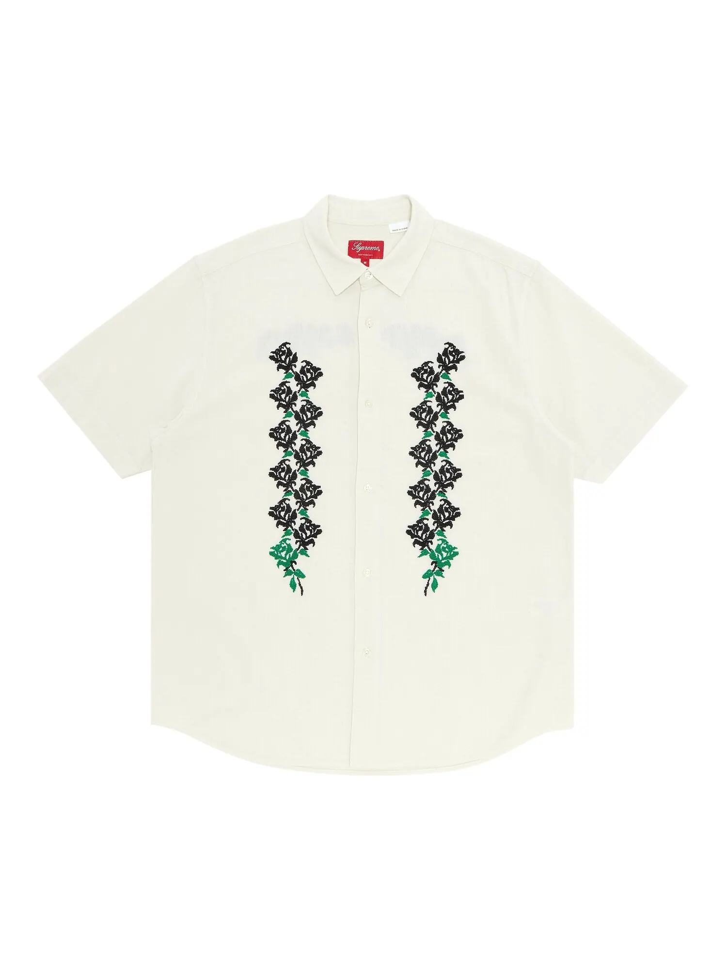 Рубашка с короткими рукавами Supreme Needlepoint — изображение 1 из 3, белый