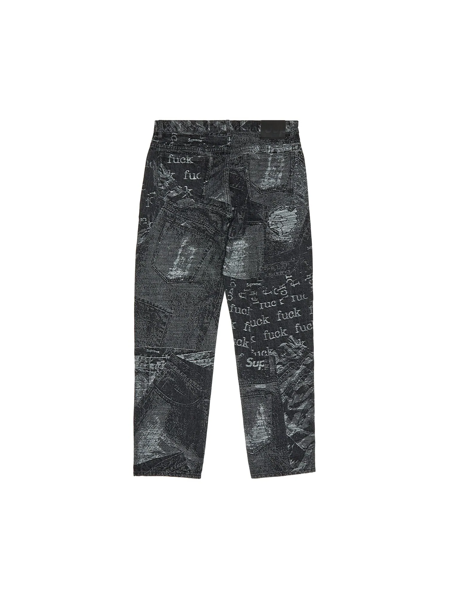 Джинсы Supreme Archive Denim жаккардовые стандартного размера — изображение 2 из 3, черный