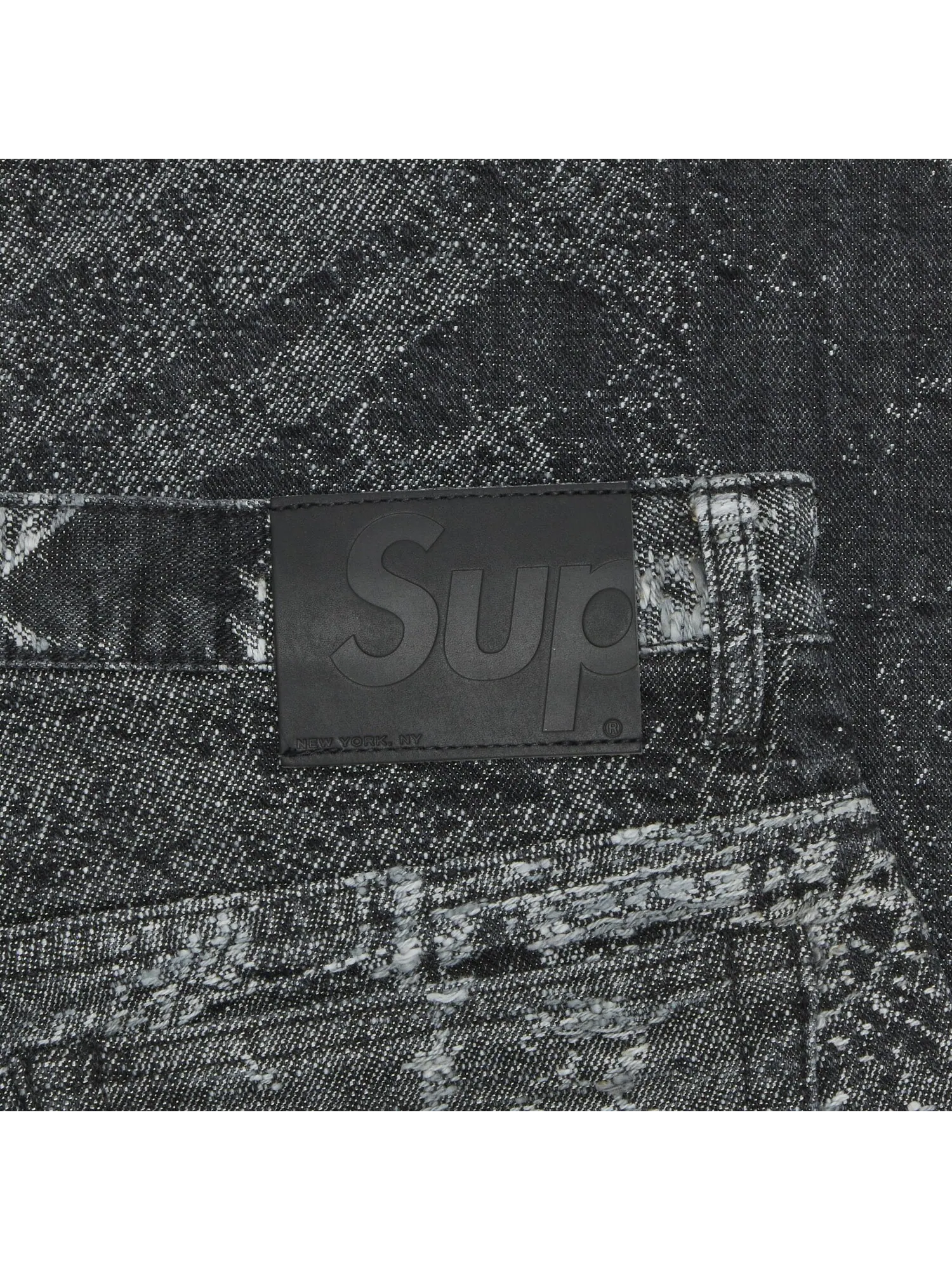 Джинсы Supreme Archive Denim жаккардовые стандартного размера — изображение 3 из 3, черный
