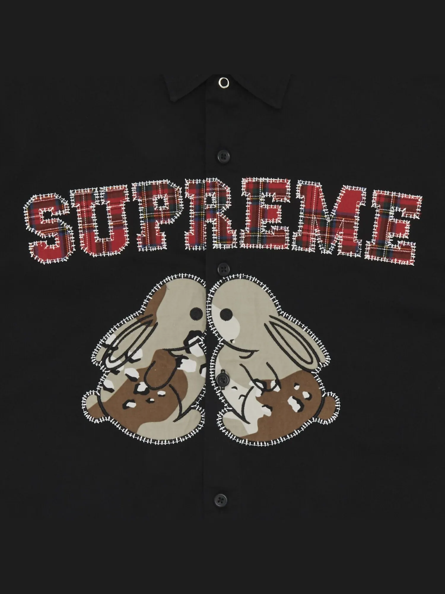 Рабочая рубашка с короткими рукавами Supreme Bunnies — изображение 3 из 3, черный