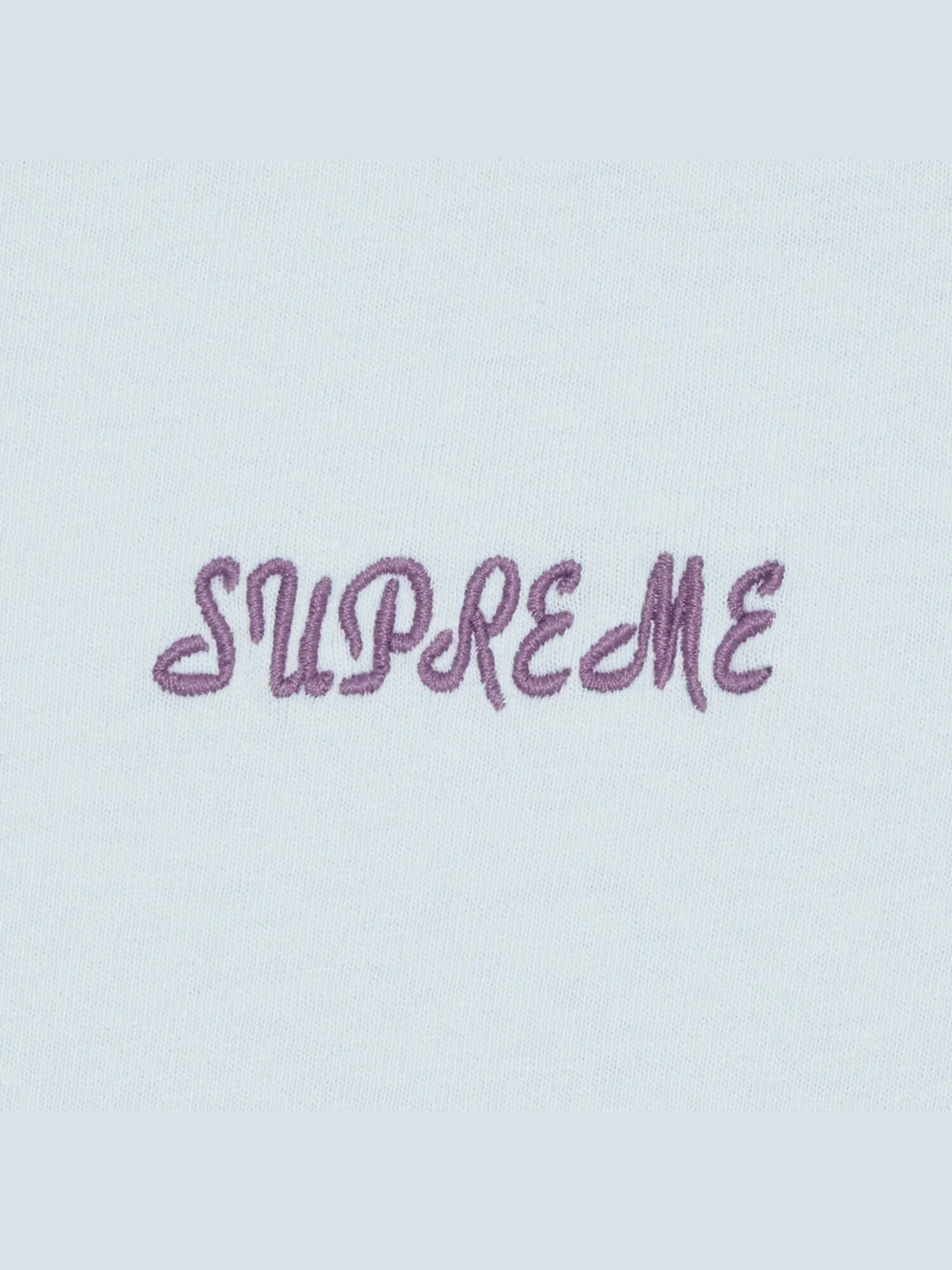 Топ с короткими рукавами Supreme Washed Script — изображение 2 из 2, светлый синий