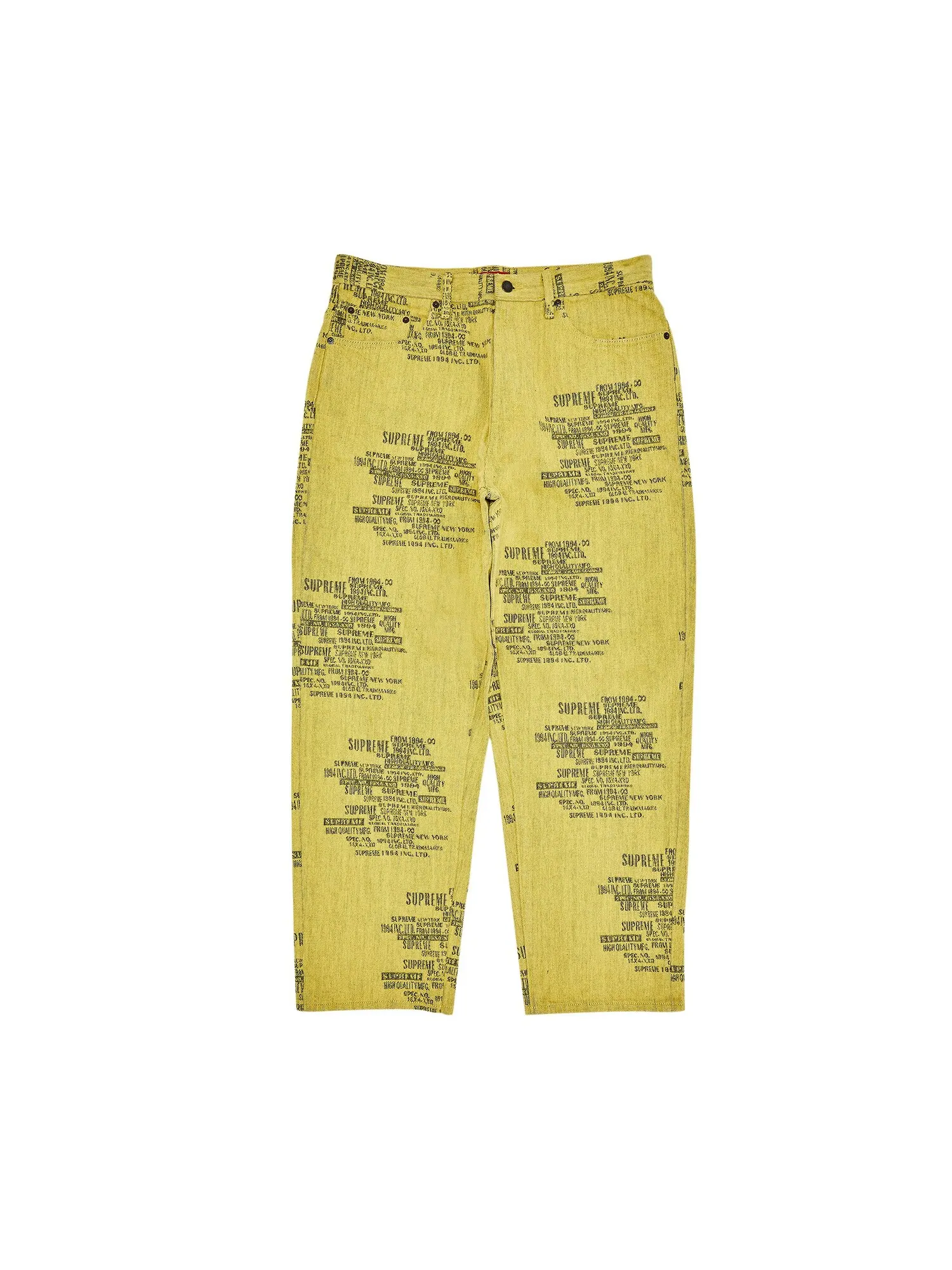 Жаккардовые мешковатые джинсы Supreme Trademark