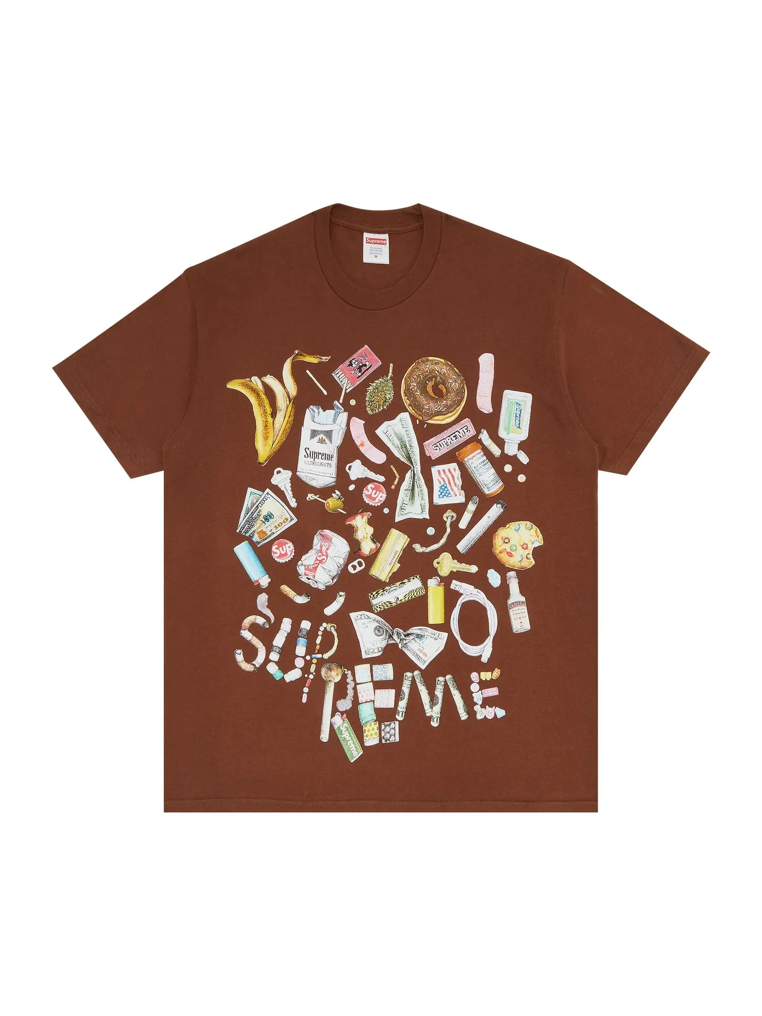 Футболка Supreme Trash — изображение 1 из 2, коричневый