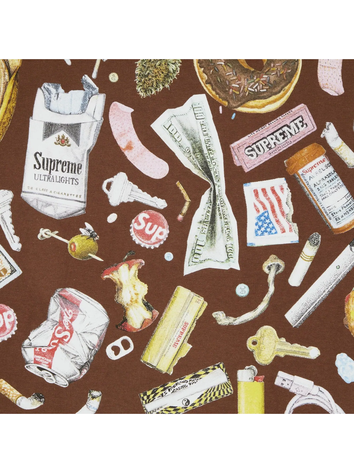 Футболка Supreme Trash — изображение 2 из 2, коричневый
