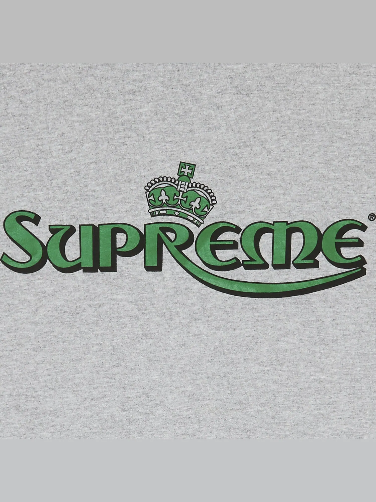 Футболка Supreme Crown Heather Grey — изображение 2 из 2, серый