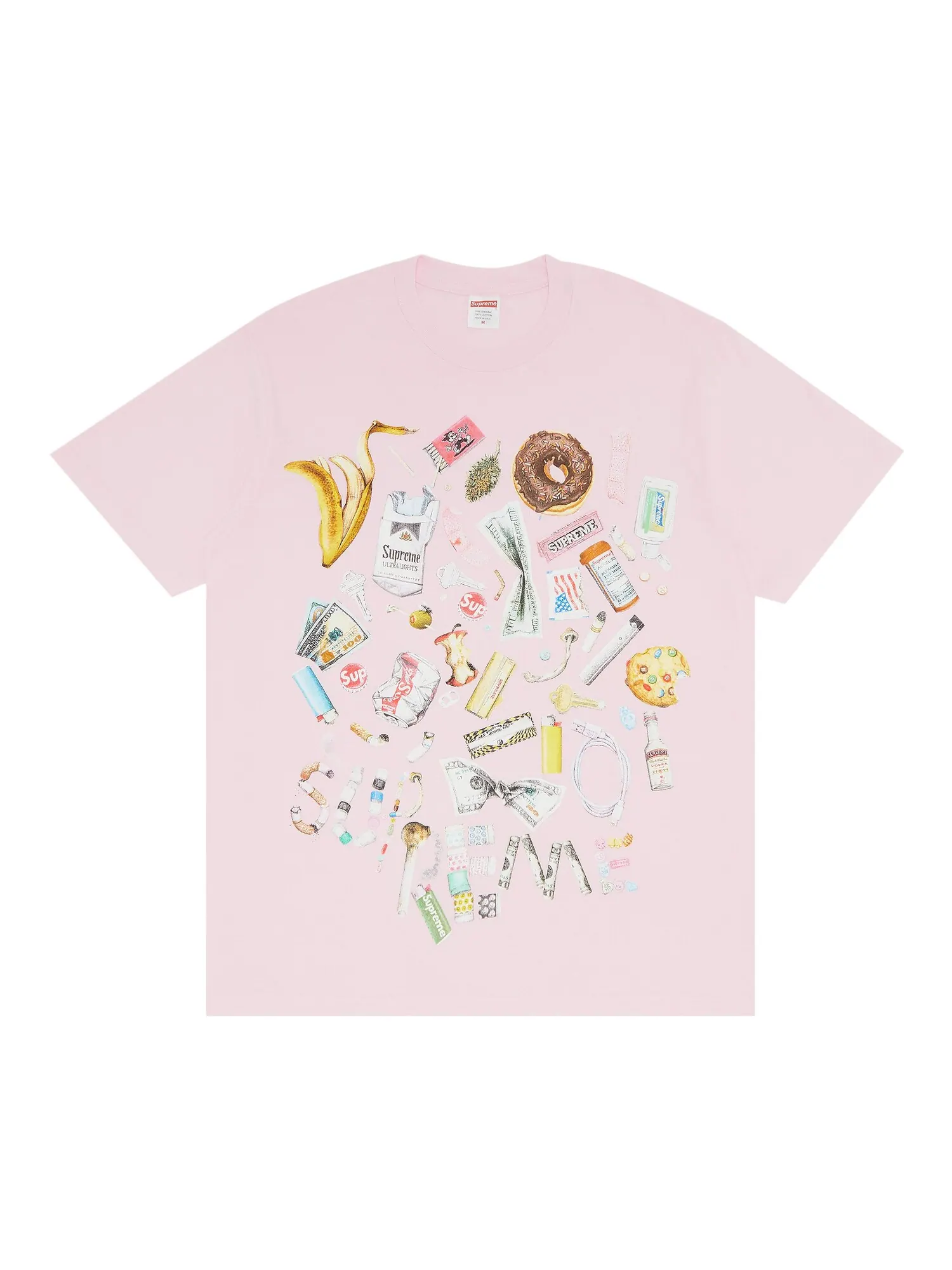 Футболка Supreme Trash Светло-розовая — изображение 1 из 2, светлый розовый