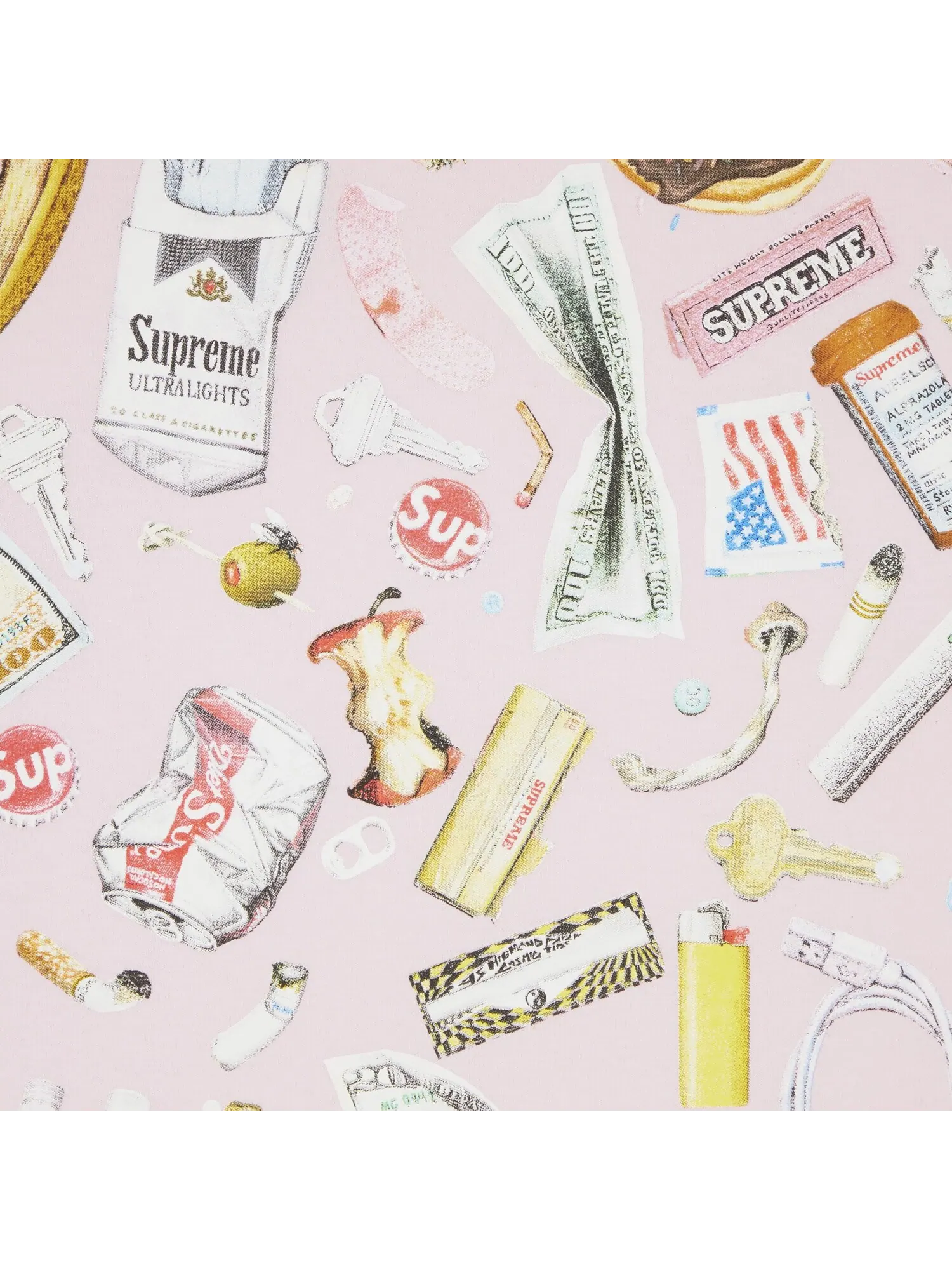 Футболка Supreme Trash Светло-розовая — изображение 2 из 2, светлый розовый