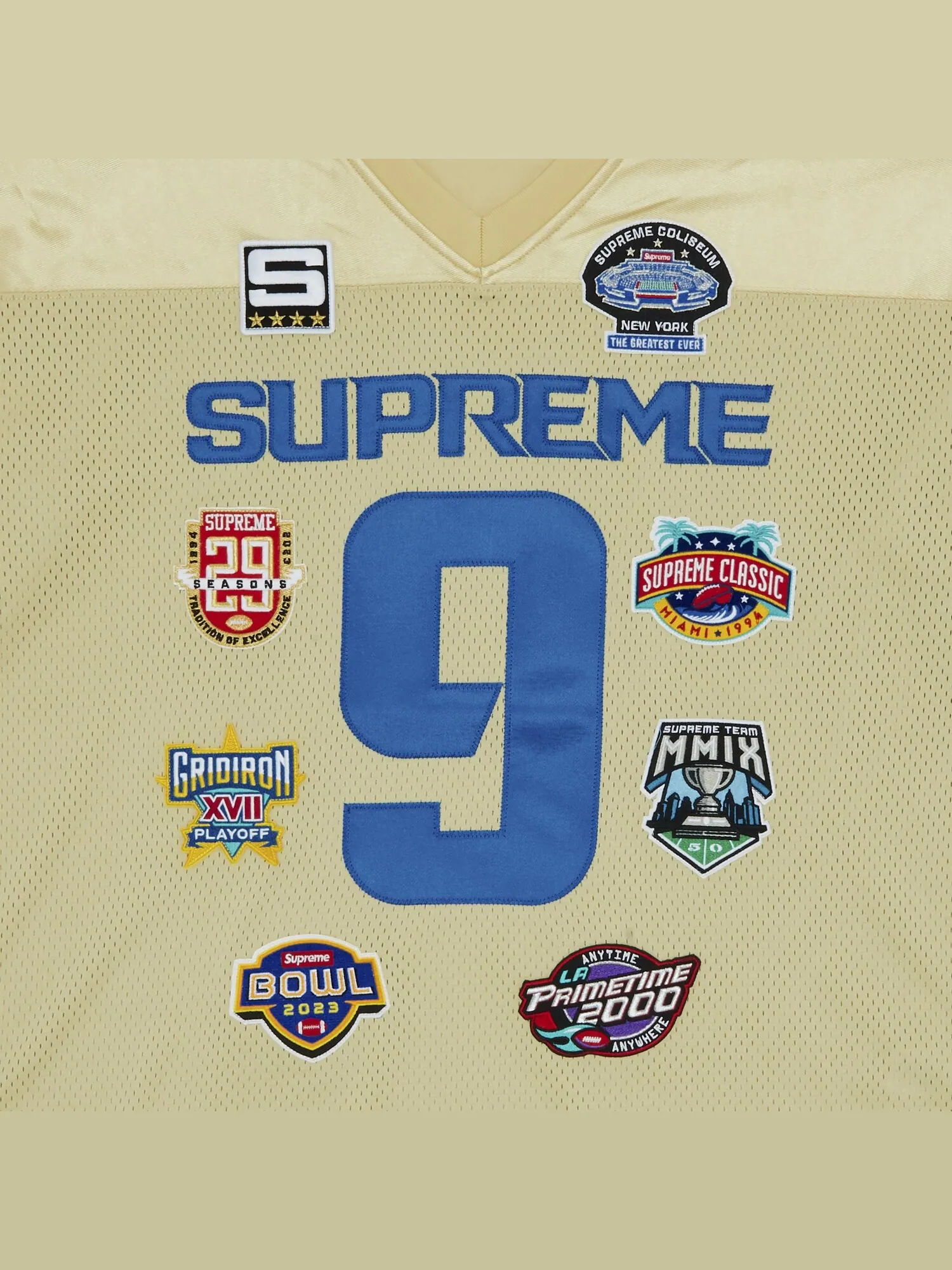 Футбольная майка с вышивкой Supreme Championships — изображение 3 из 3, золотистый