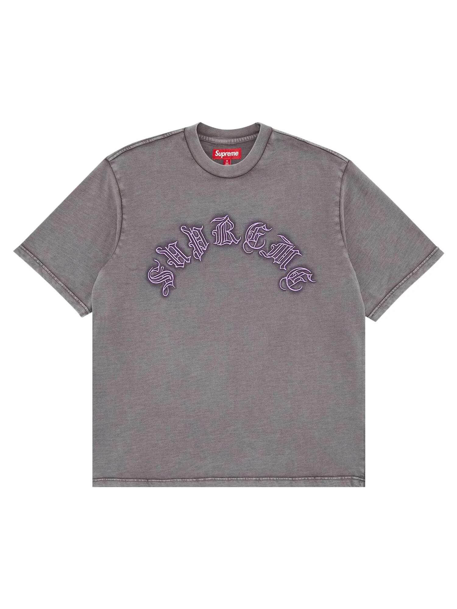 Топ с короткими рукавами Supreme Old English — изображение 1 из 2, темный серый