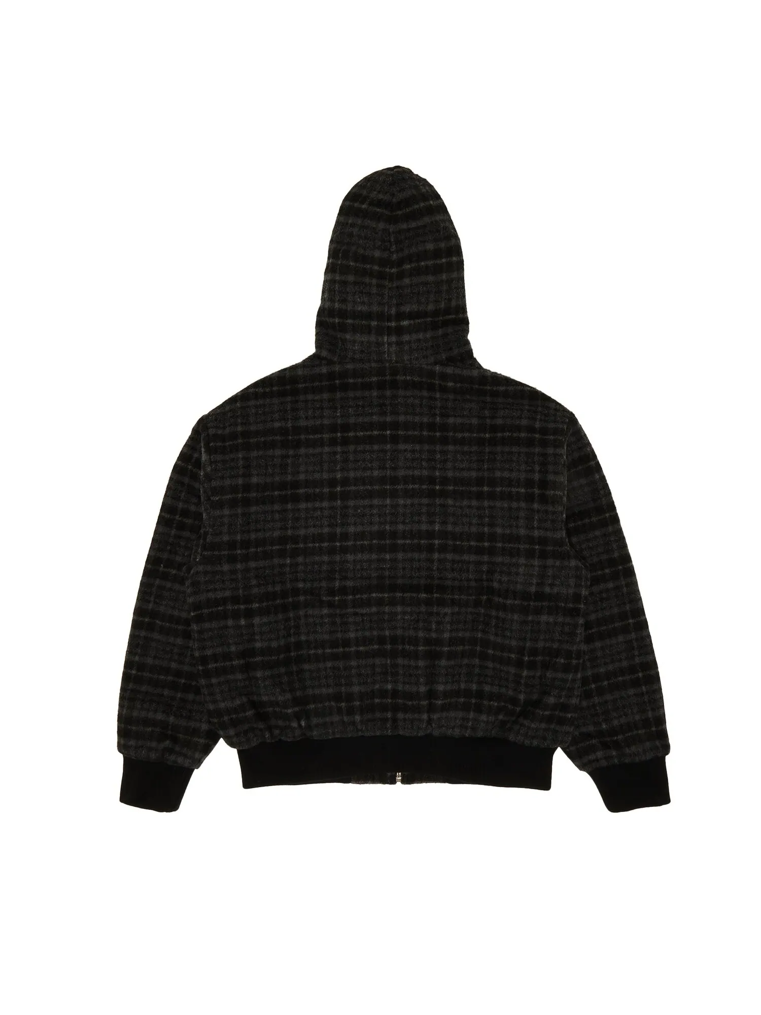 Шерстяная рабочая куртка с капюшоном в клетку Supreme — изображение 2 из 3, черный