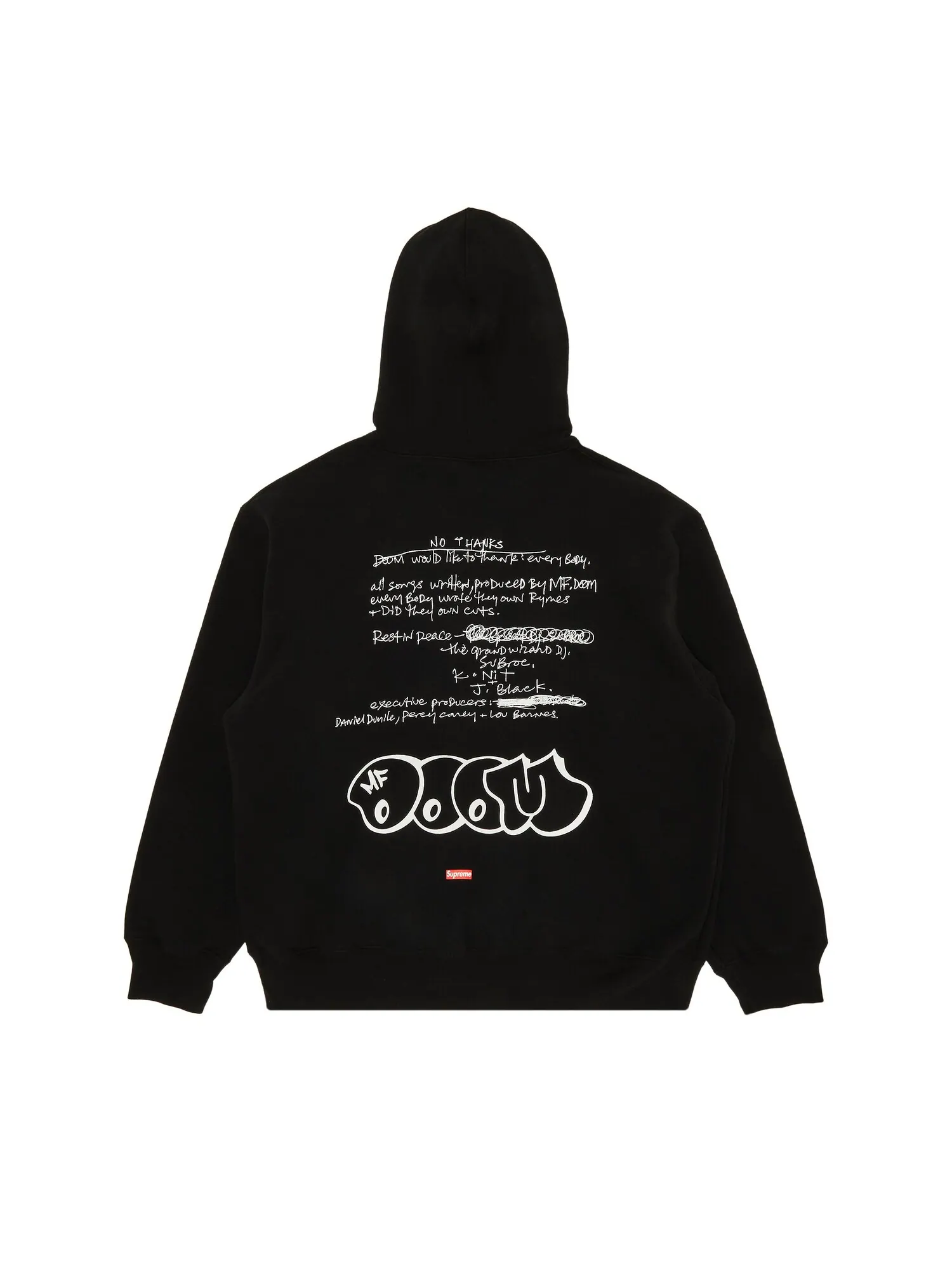 Толстовка с капюшоном Supreme MF DOOM — изображение 2 из 3, черный