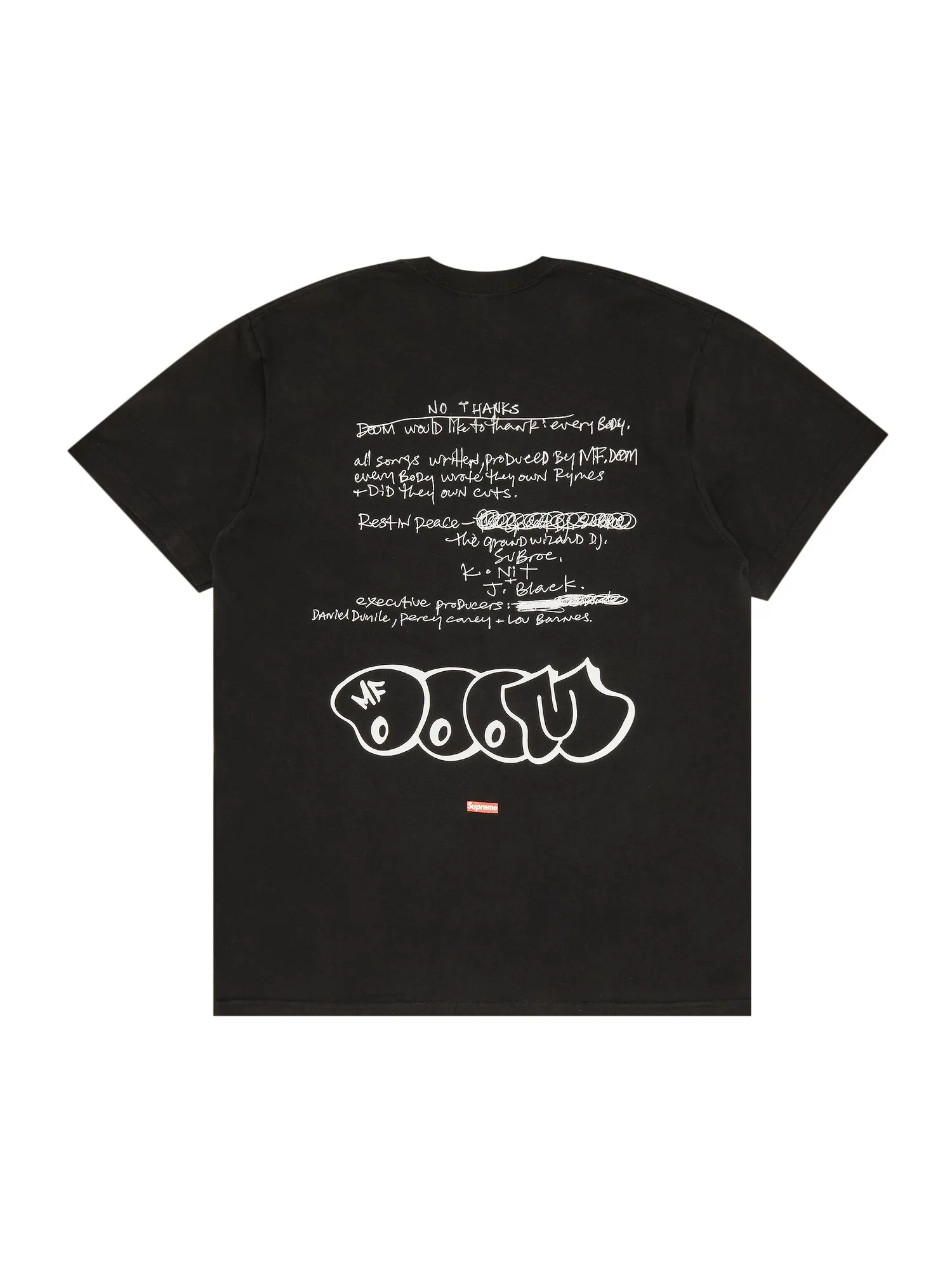 Футболка Supreme MF DOOM — изображение 2 из 3, черный