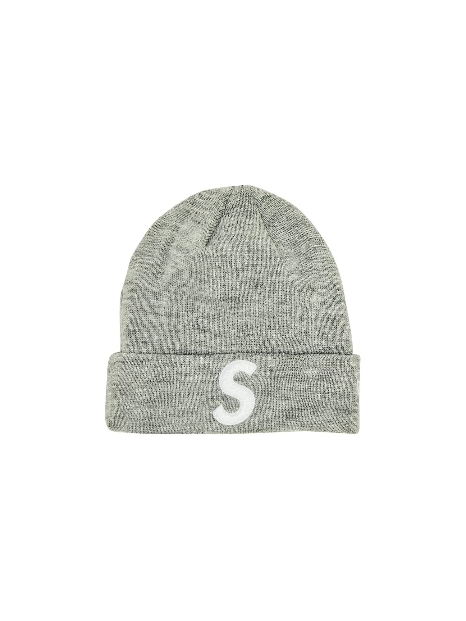 Шапка-бини Supreme x New Era S с логотипом Heather Grey — изображение 1 из 3, серый