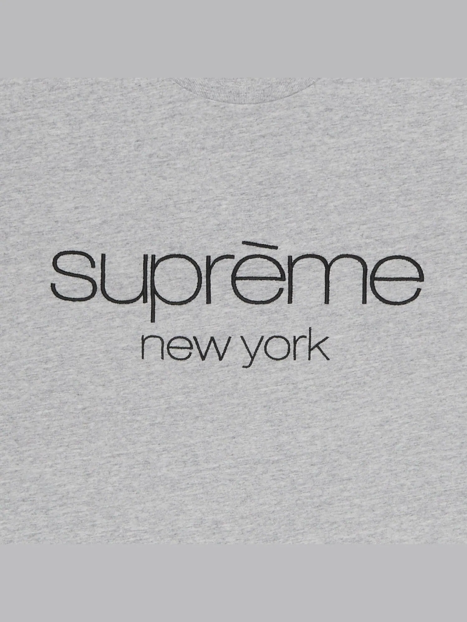 Топ с короткими рукавами и логотипом Supreme Classic — изображение 2 из 2, серый