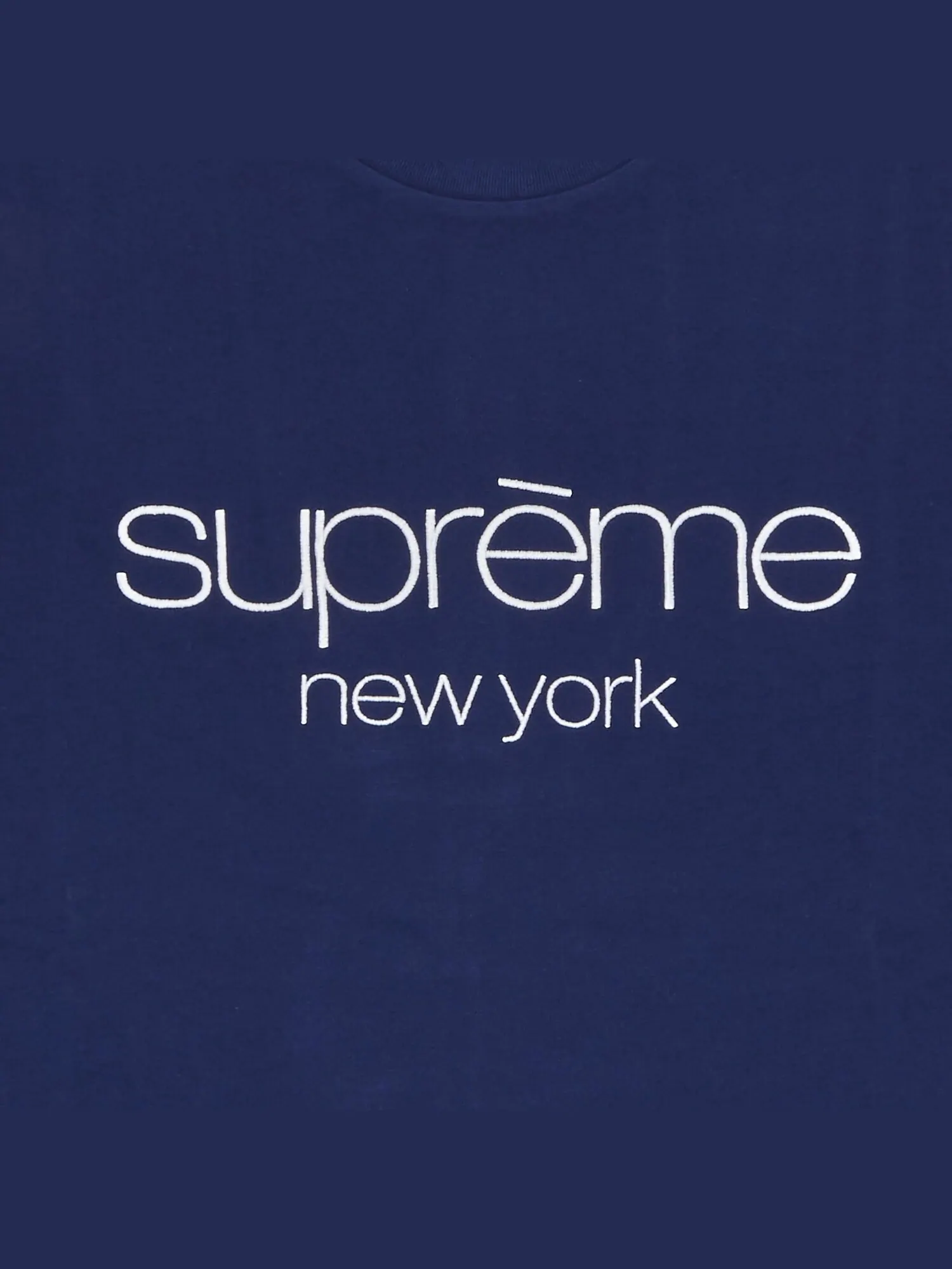 Топ с короткими рукавами и логотипом Supreme Classic — изображение 2 из 2, темно-синий