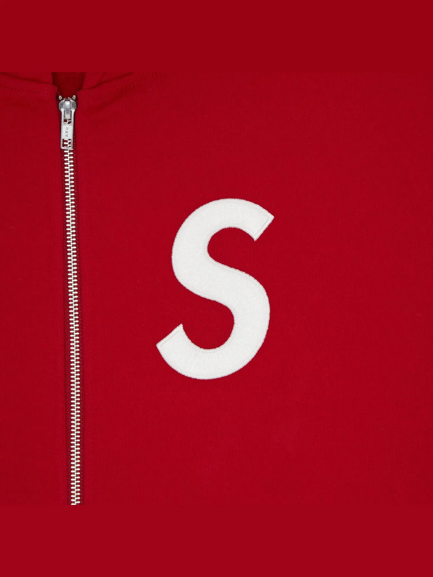 Толстовка с капюшоном на молнии с логотипом Supreme S — изображение 2 из 2, красный