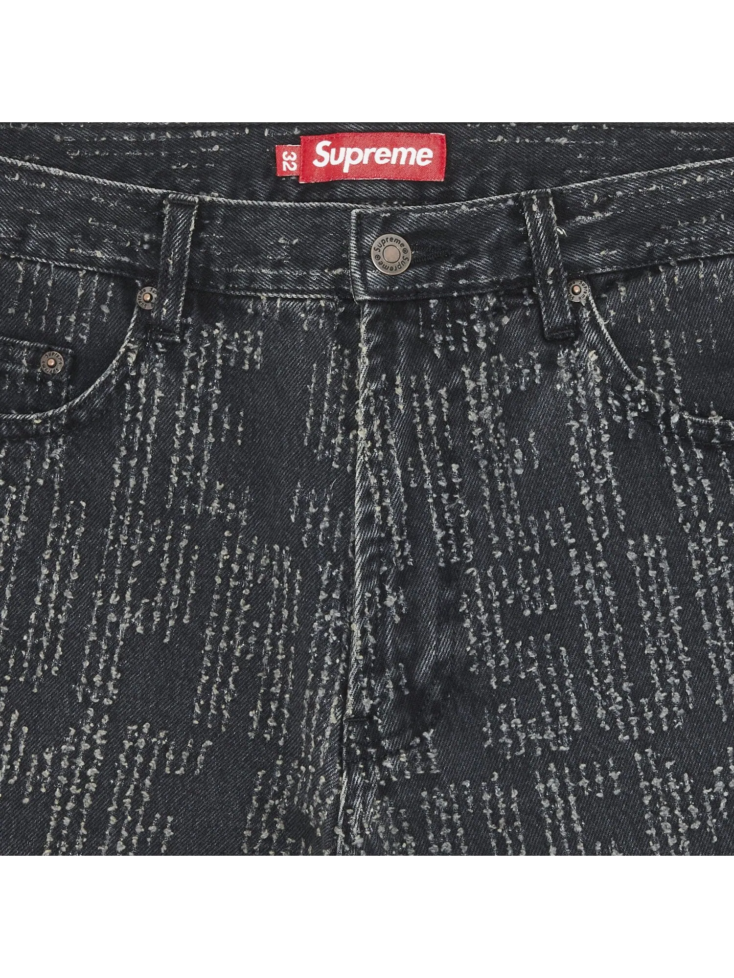 Джинсы Supreme Needle Punch Regular — изображение 3 из 3, черный