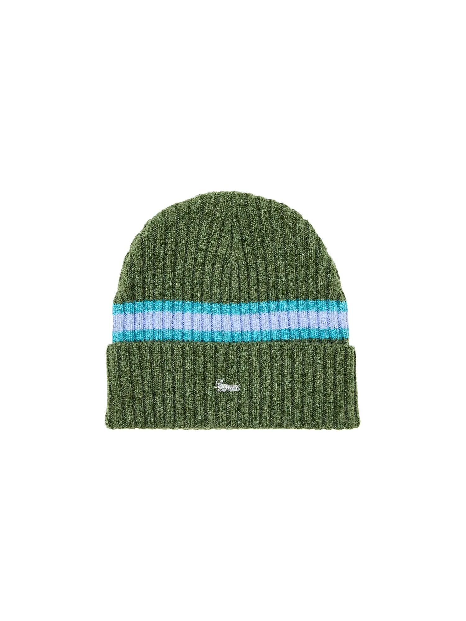 Кашемировая шапка Supreme Stripe Оливковый — изображение 1 из 3