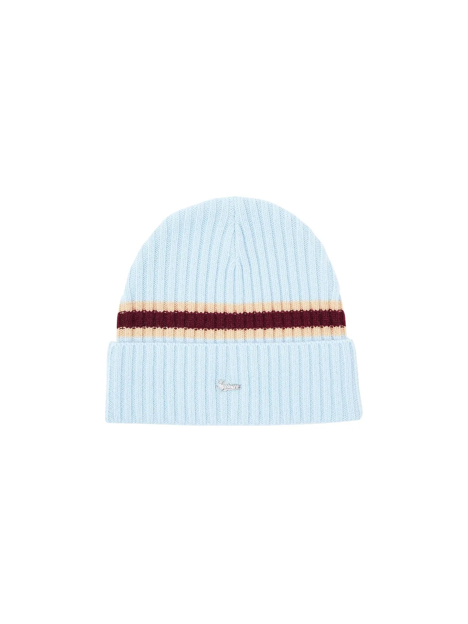 Кашемировая шапка Supreme Stripe — изображение 1 из 3, бледный синий