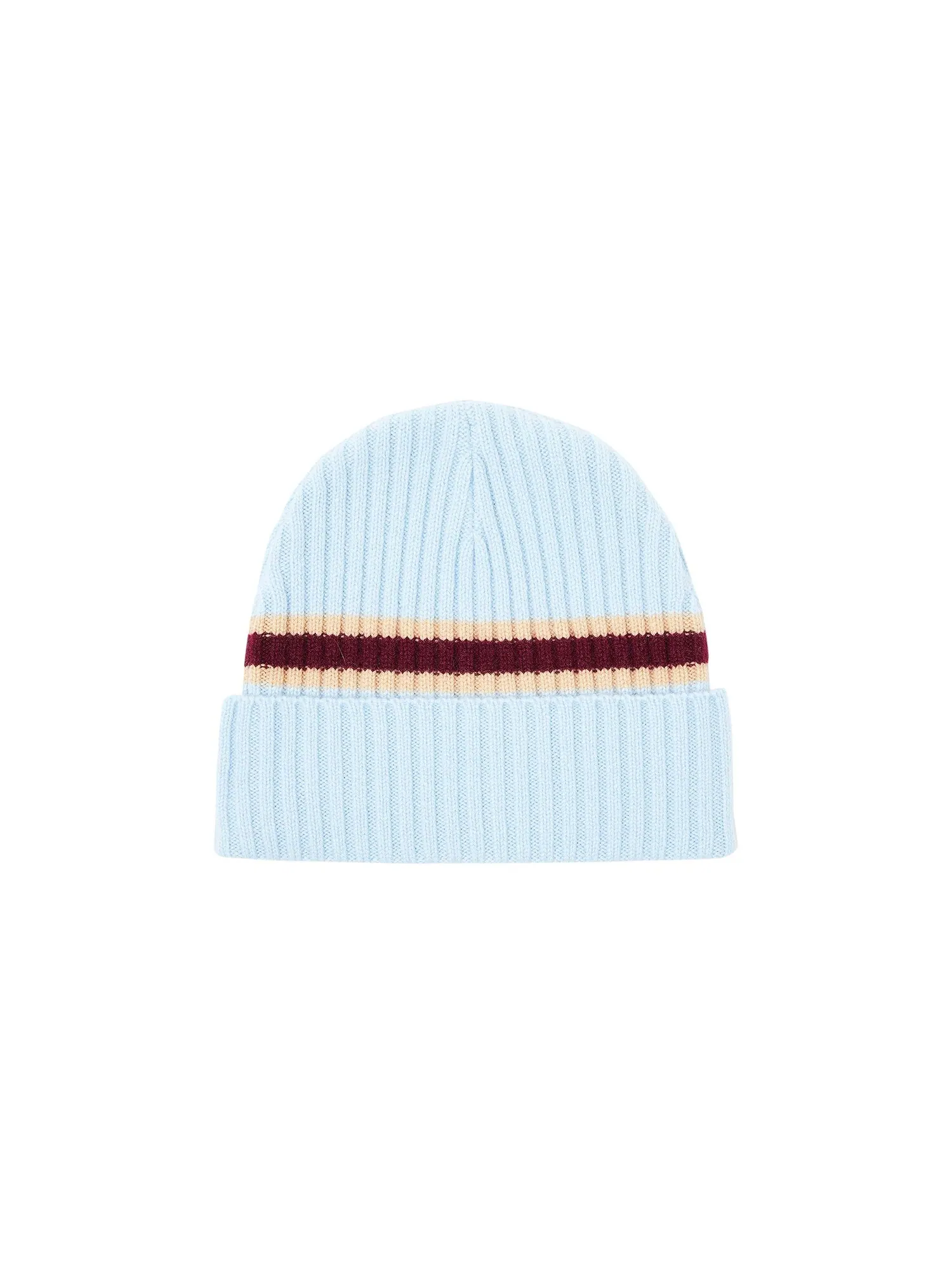 Кашемировая шапка Supreme Stripe — изображение 2 из 3, бледный синий