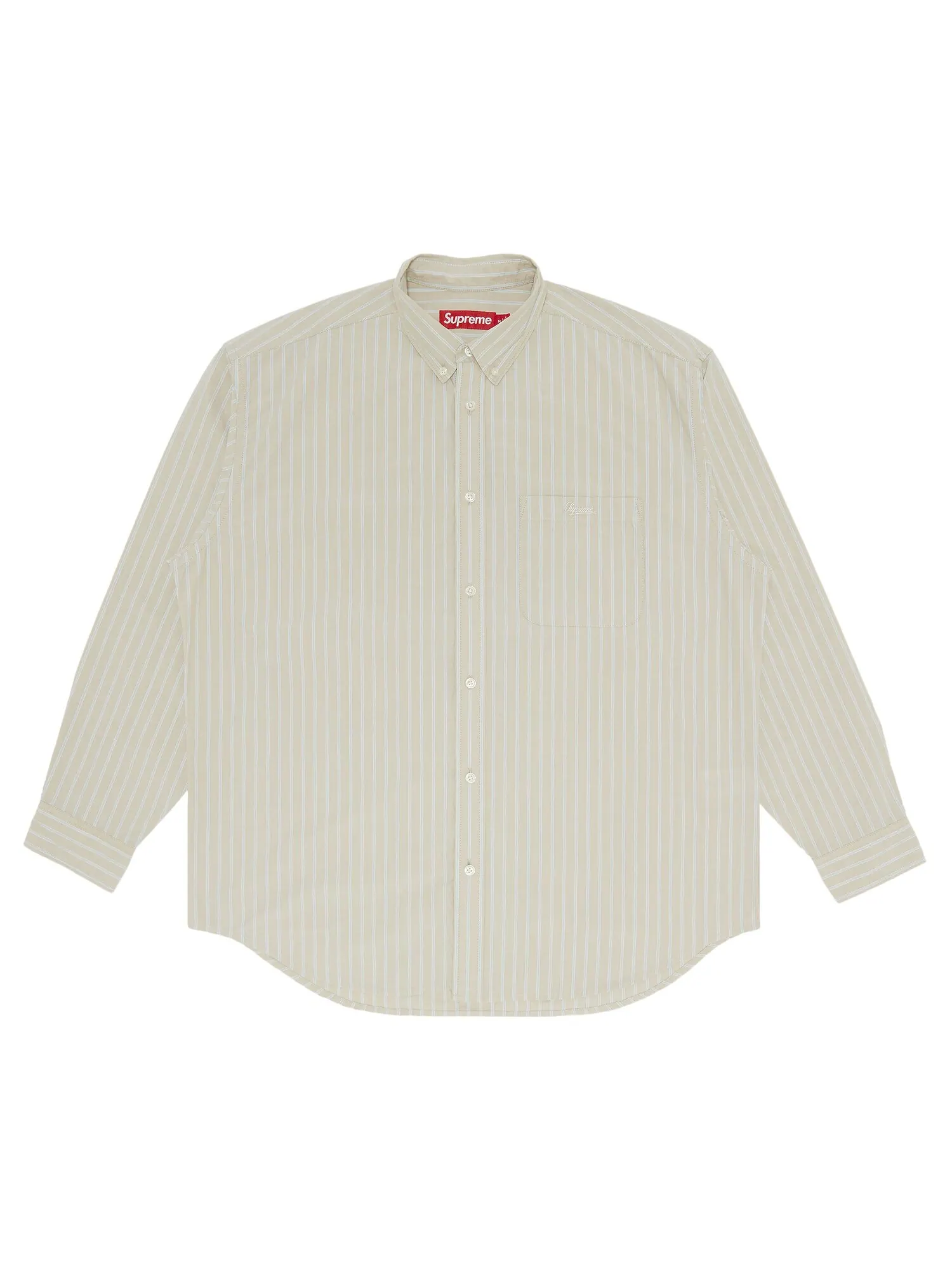 Рубашка в полоску свободного кроя Supreme — изображение 1 из 3, таун