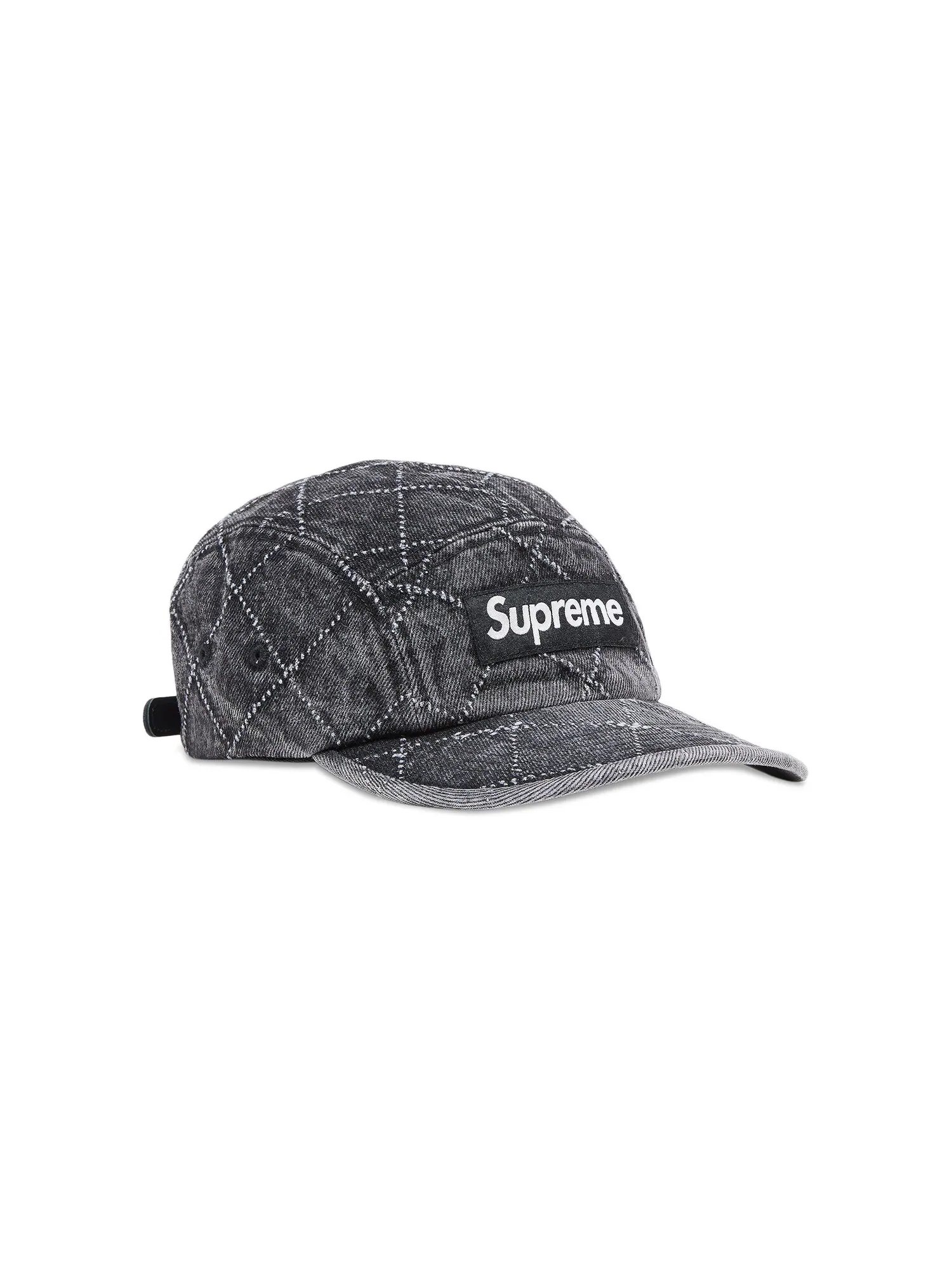 Джинсовая кепка Supreme с перфорацией — изображение 2 из 4, черный