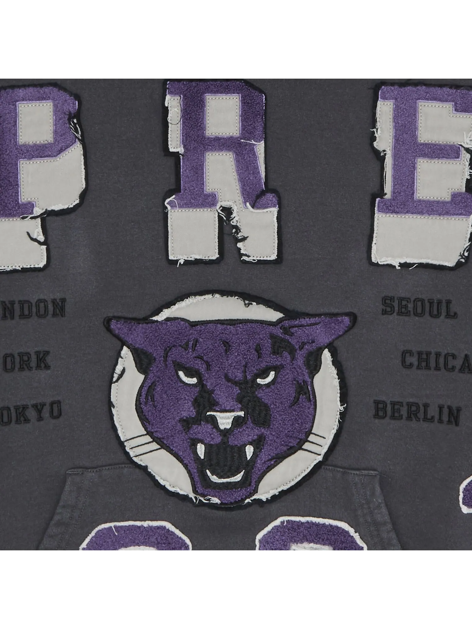 Толстовка с капюшоном Supreme Washed Panther — изображение 2 из 2, черный
