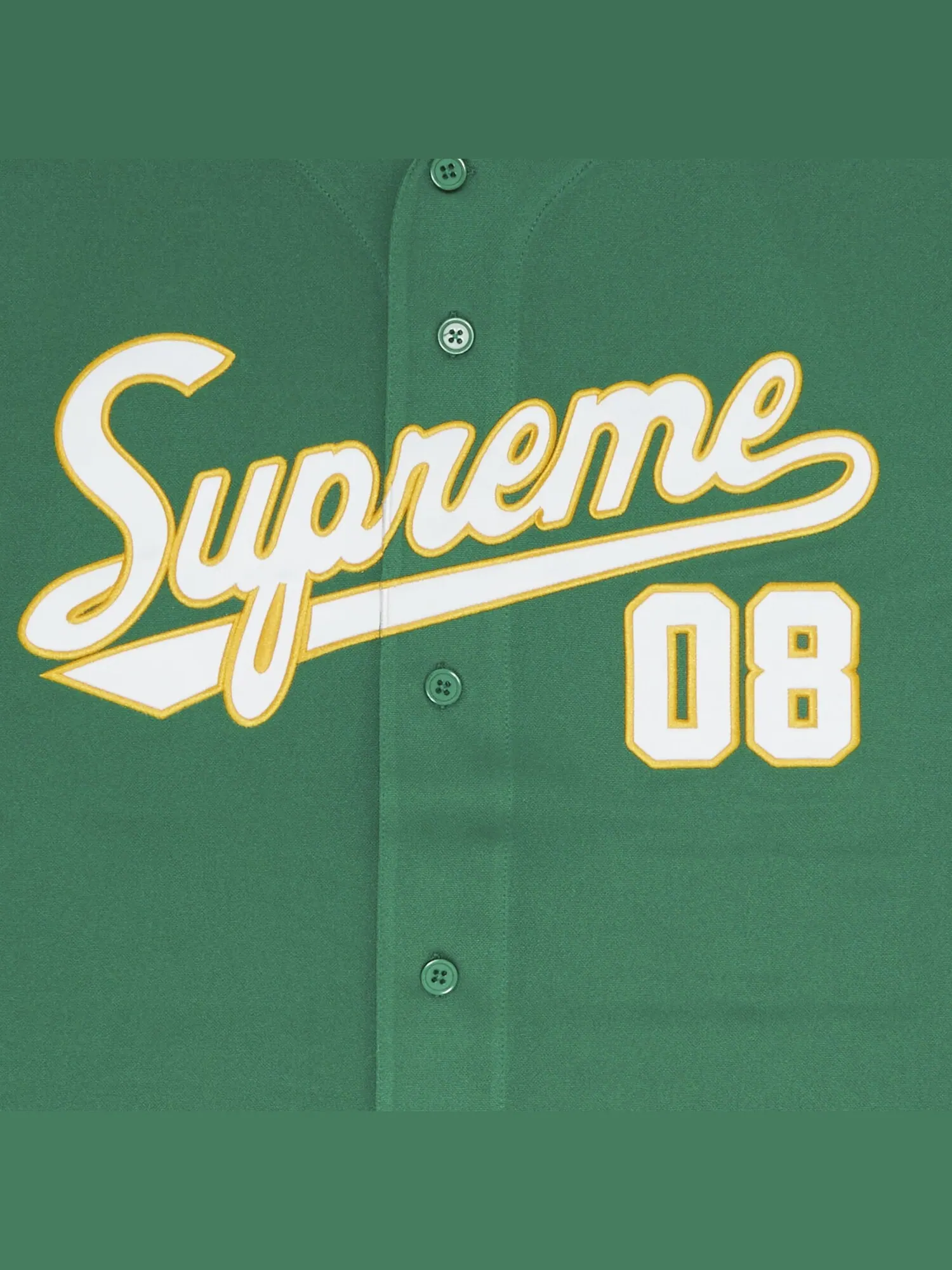 Бейсбольная майка Supreme x Mitchell & Ness Downtown Hell — изображение 3 из 3, зеленый