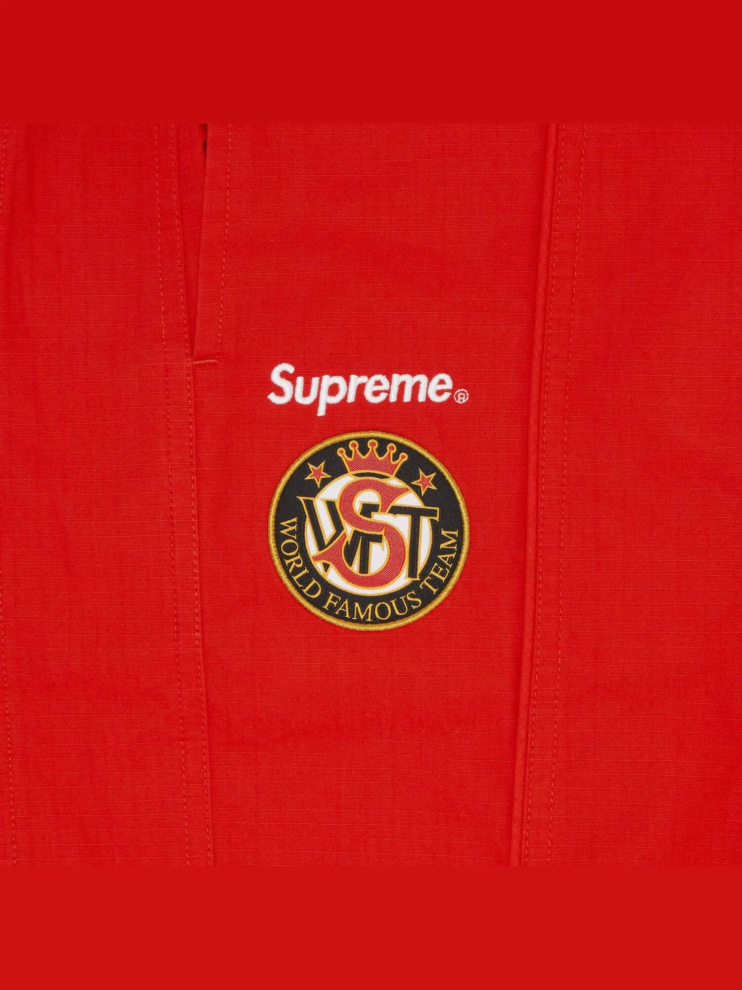 Спортивные брюки из хлопка с рипстопом Supreme x Umbro — изображение 3 из 3, красный