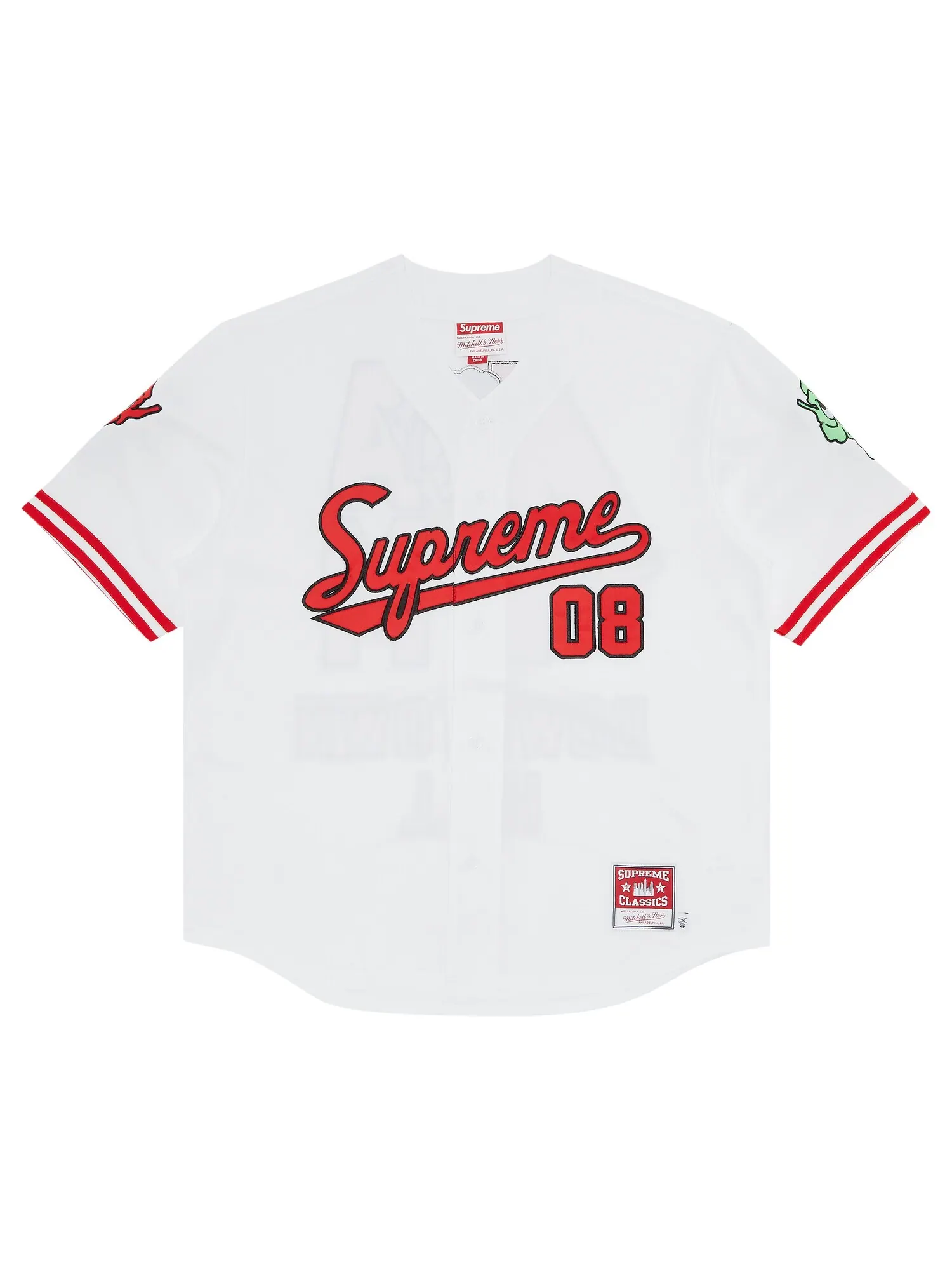Бейсбольная майка Supreme x Mitchell & Ness Downtown Hell — изображение 1 из 3, белый