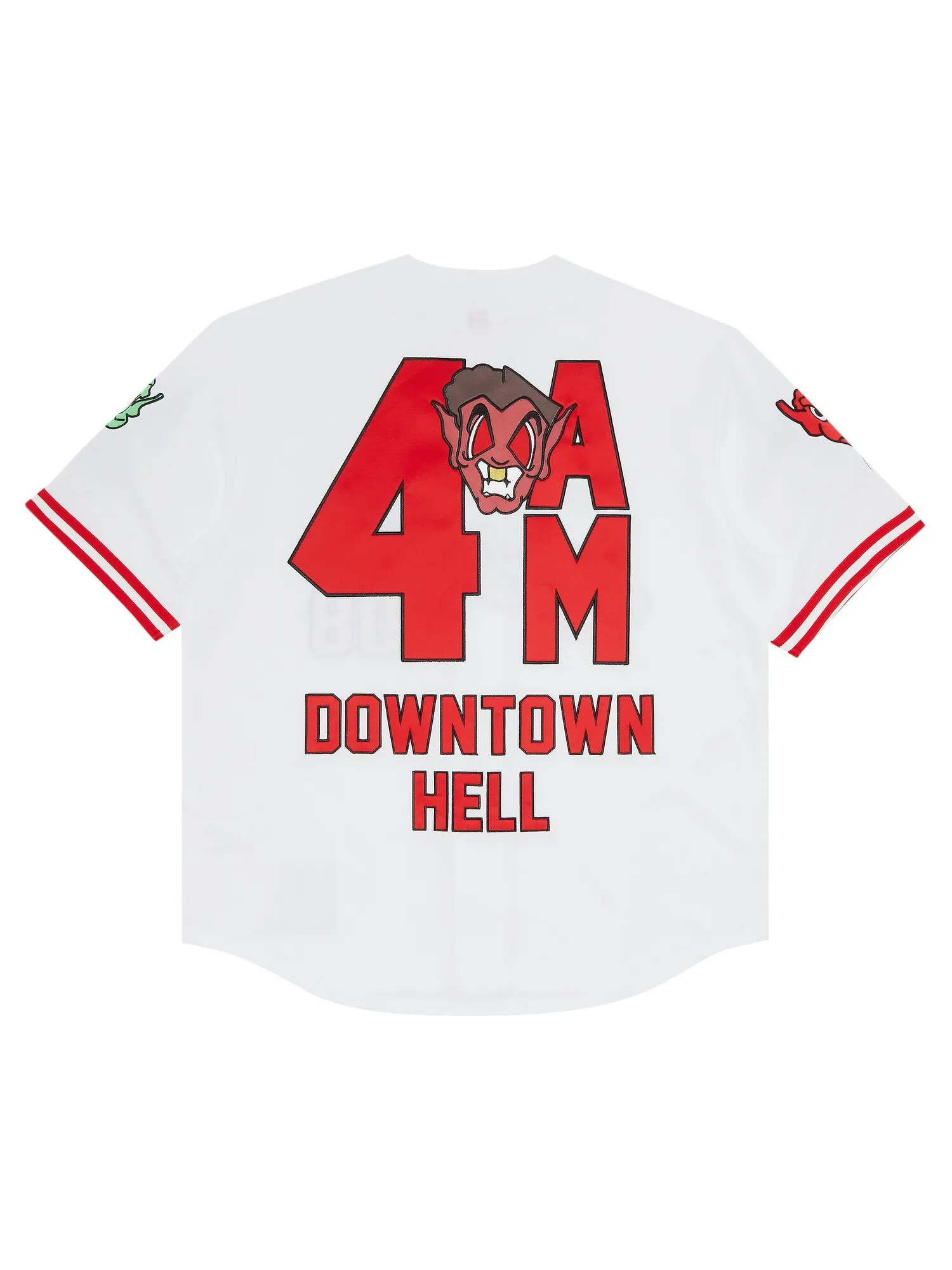 Бейсбольная майка Supreme x Mitchell & Ness Downtown Hell — изображение 2 из 3, белый