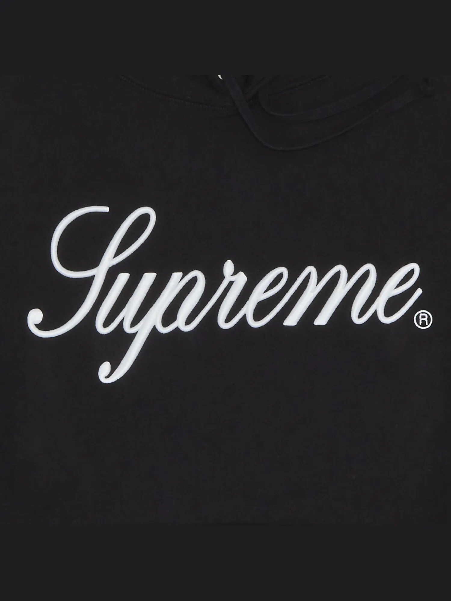 Толстовка с капюшоном Supreme с рельефным рисунком — изображение 2 из 2, черный