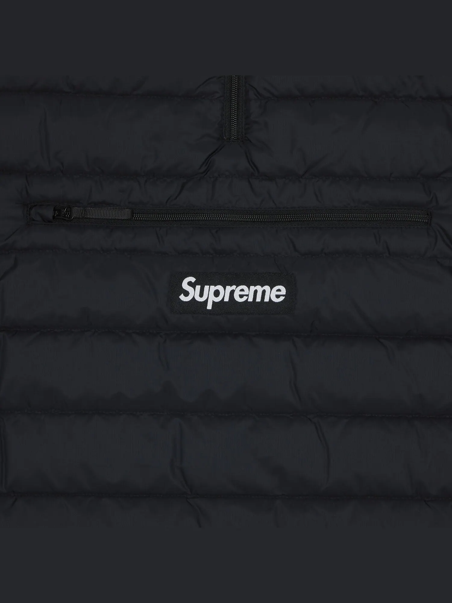 Пуловер Supreme с капюшоном и молнией до половины длины — изображение 3 из 3, черный