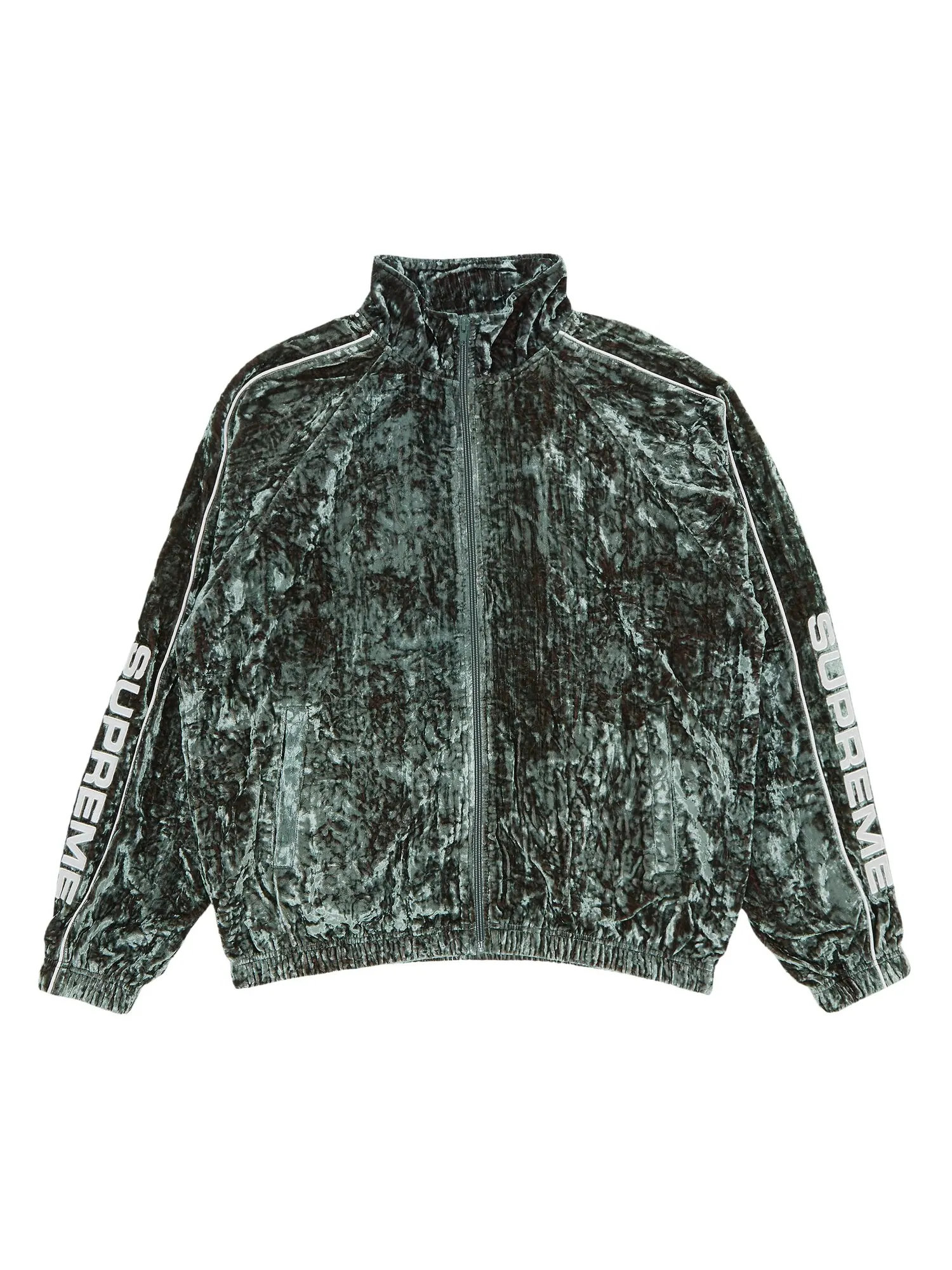 Спортивная куртка Supreme из бархатного бархата — изображение 1 из 3, оливковый