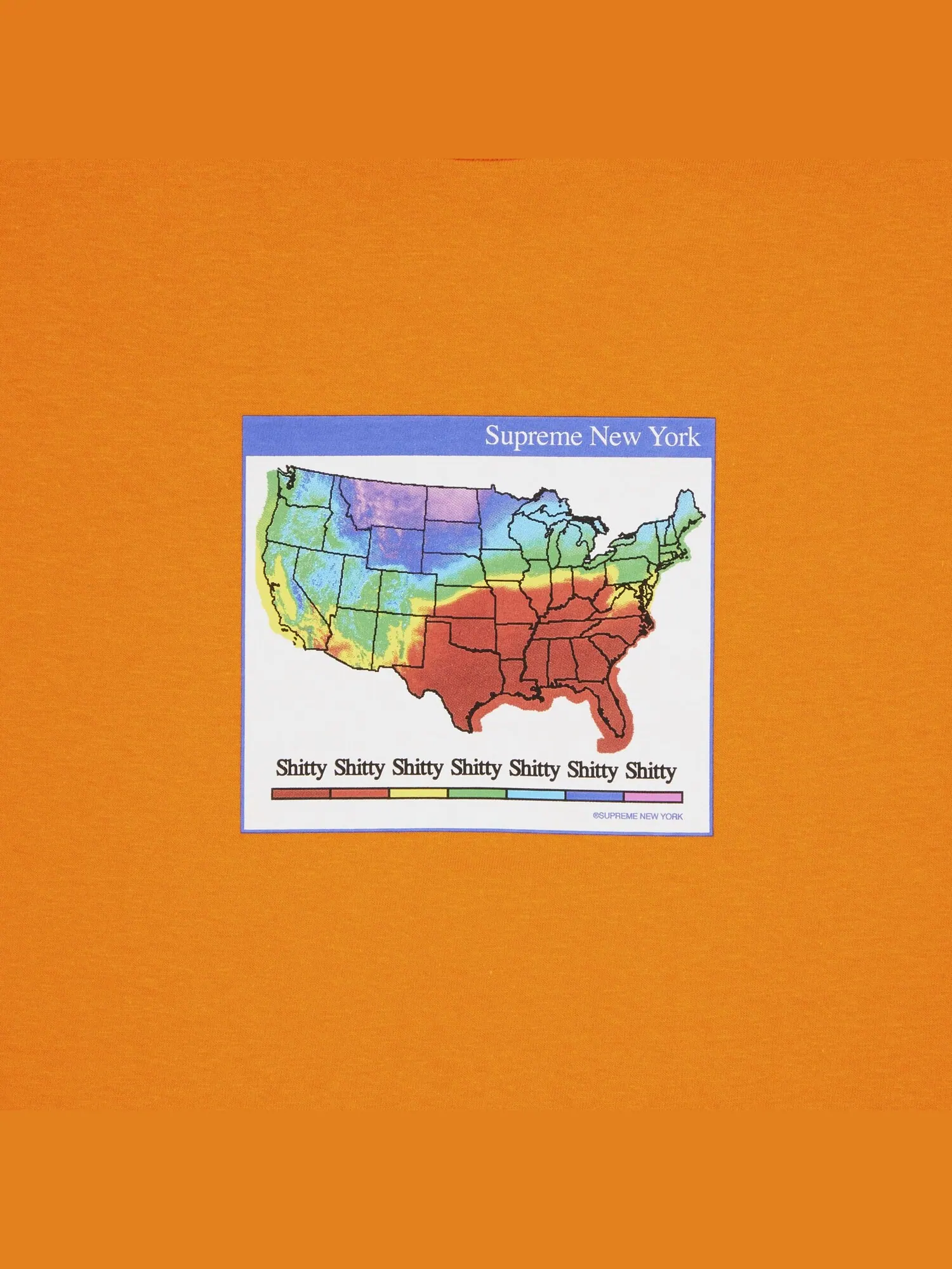 Футболка Supreme Weather — изображение 2 из 2, оранжевый