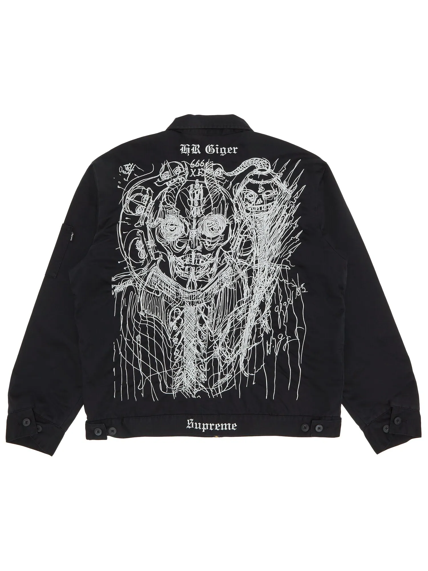 Рабочая куртка с вышивкой Supreme HR Giger — изображение 2 из 3, черный