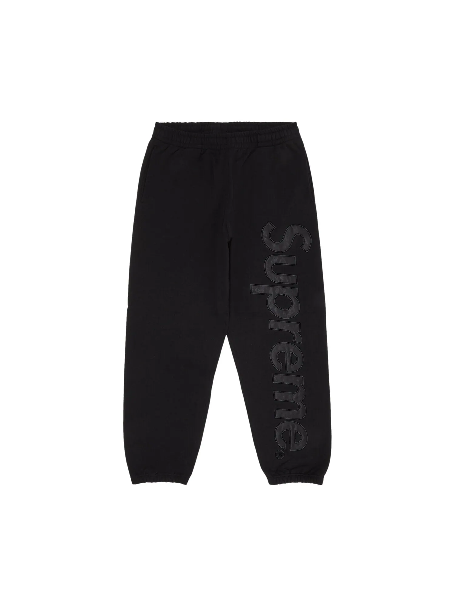 Спортивные штаны Supreme из атласа с аппликацией — изображение 1 из 3, черный