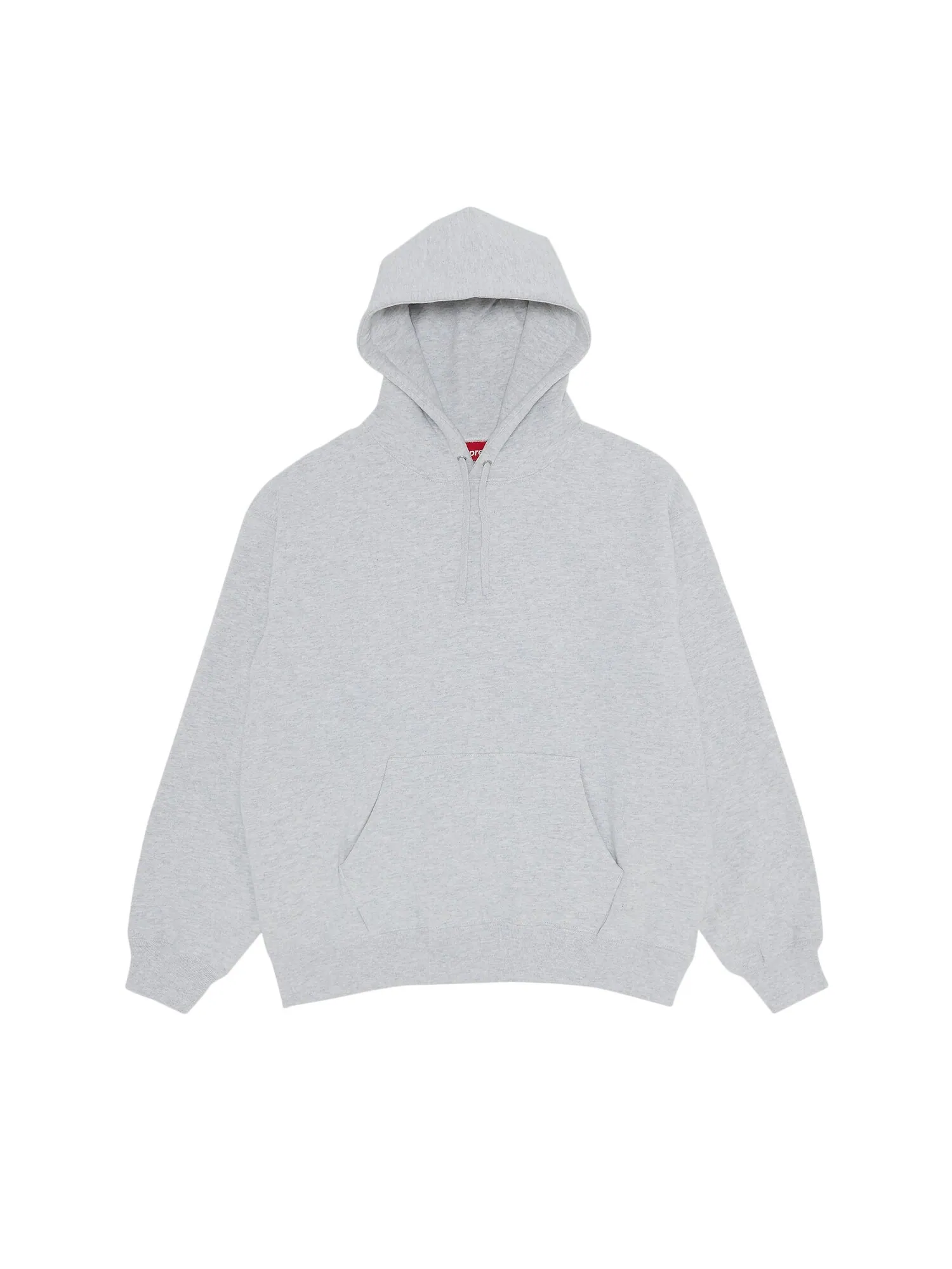 Толстовка с капюшоном Supreme из атласной аппликации — изображение 1 из 3, серый