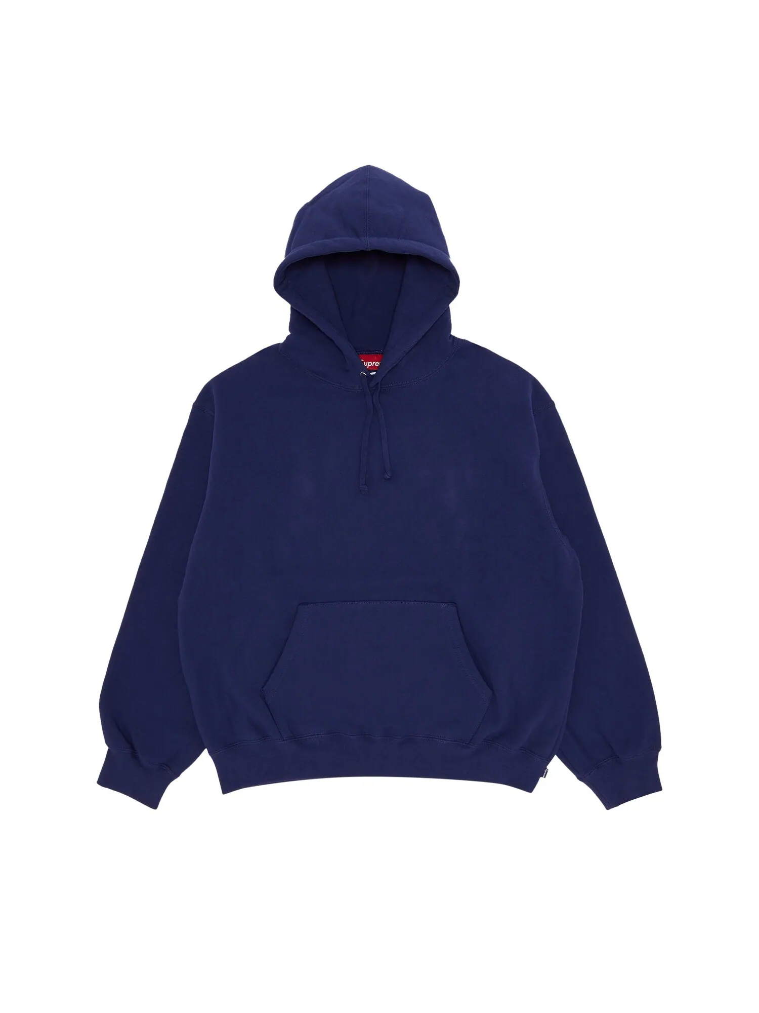 Толстовка с капюшоном из атласной аппликации Supreme — изображение 1 из 3, темно-синий