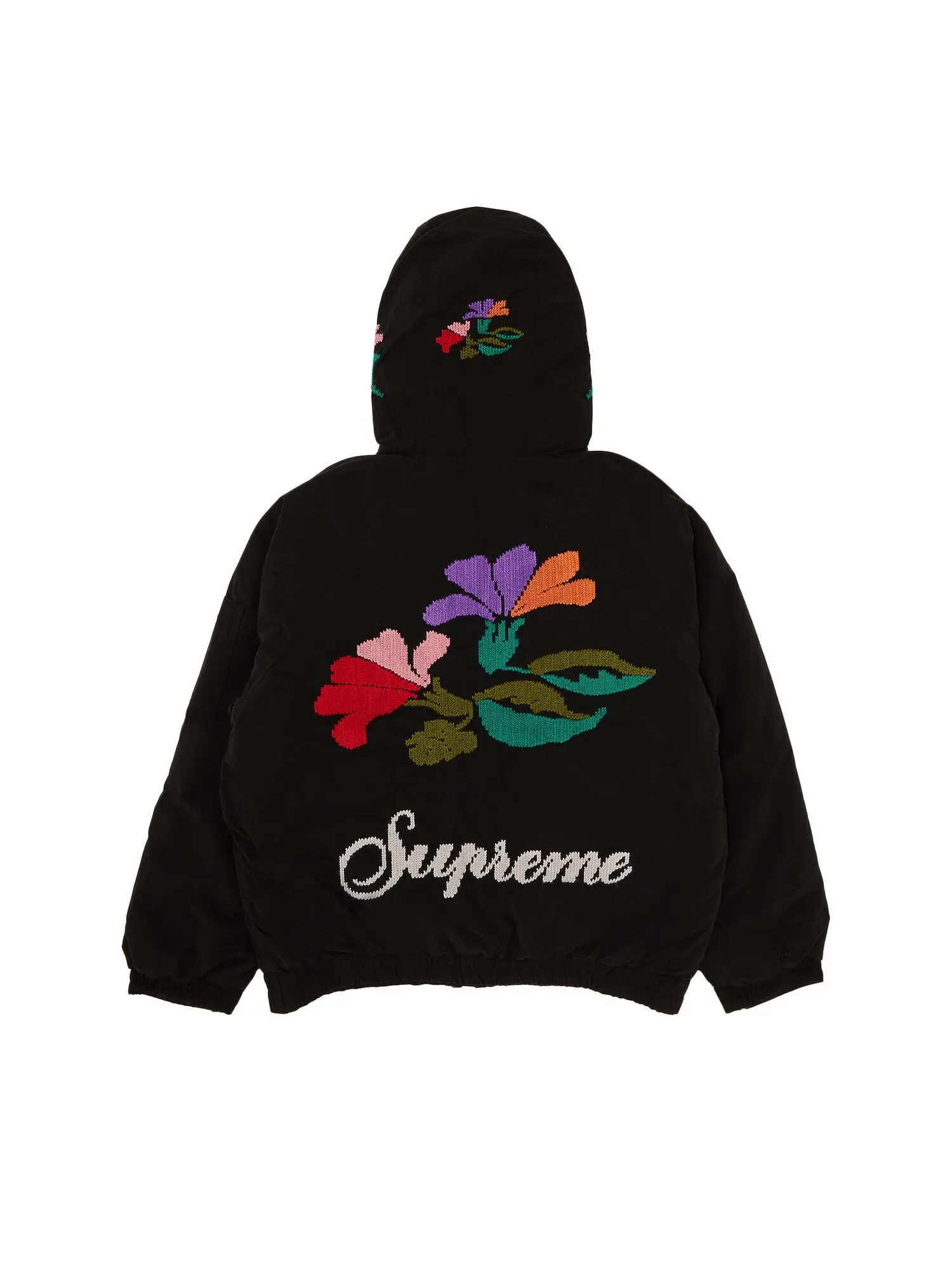 Куртка Supreme Needlepoint с капюшоном — изображение 2 из 3, черный