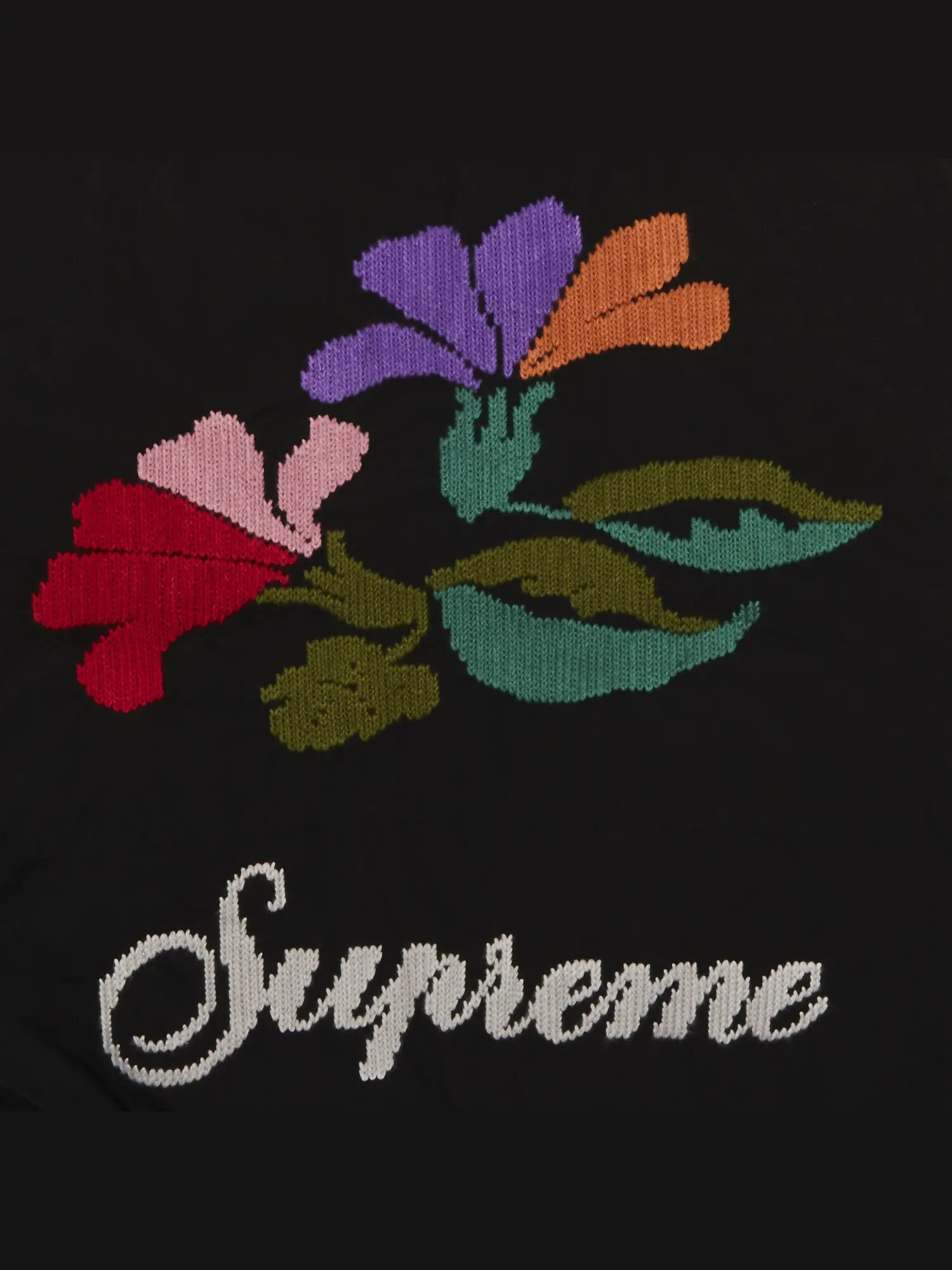 Куртка Supreme Needlepoint с капюшоном — изображение 3 из 3, черный
