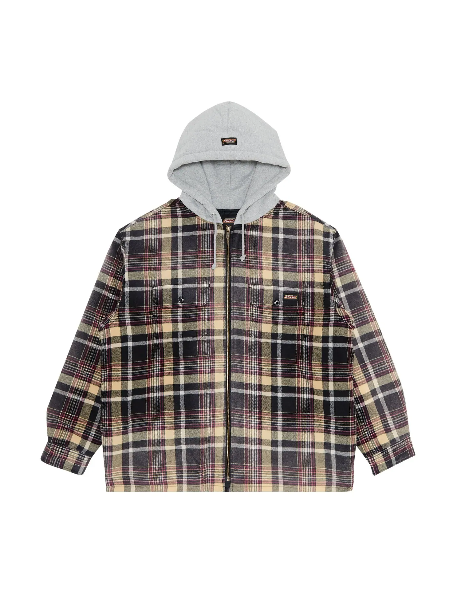 Рубашка на молнии в клетку с капюшоном Supreme x Dickies — изображение 1 из 3, черный