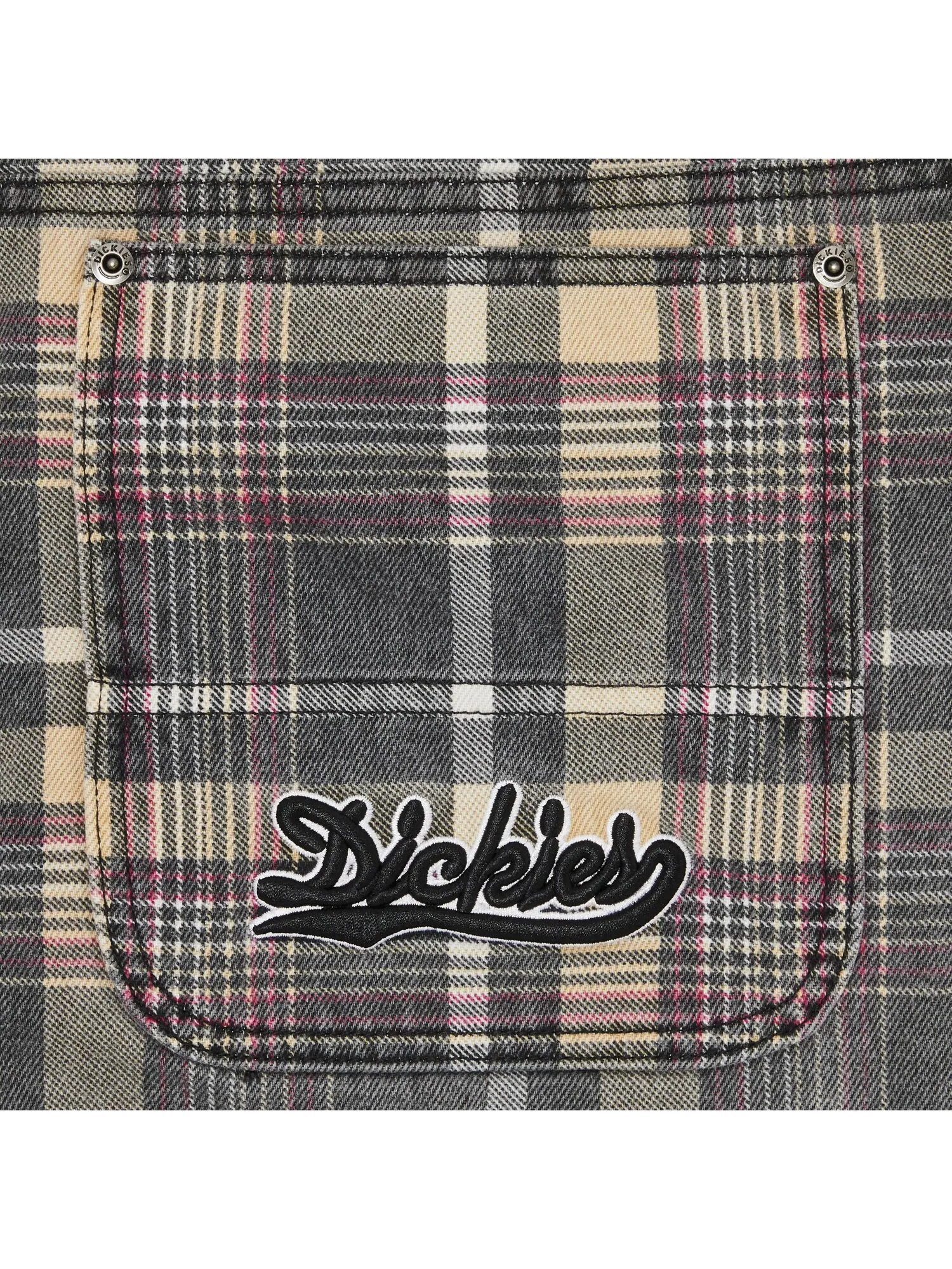 Мешковатые джинсы до колена Supreme x Dickies Черная клетка — изображение 3 из 3, черный