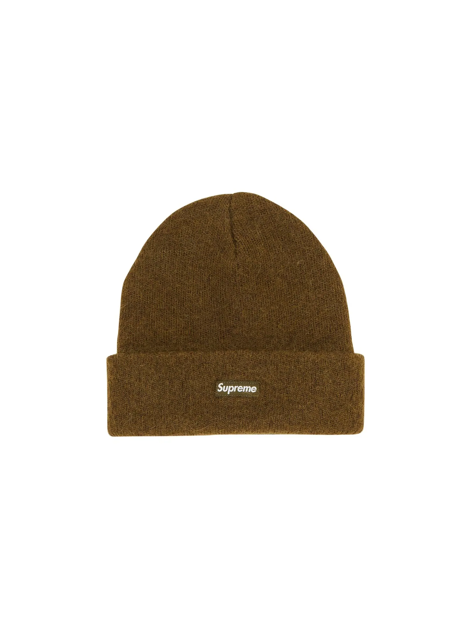 Шапка-бини Supreme из мохера Темный хаки — изображение 1 из 3