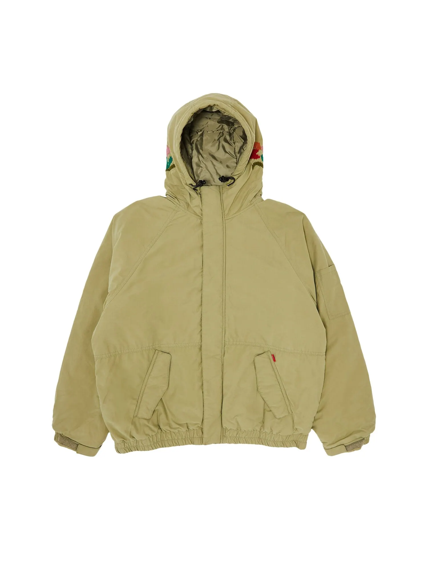Куртка Supreme Needlepoint с капюшоном — изображение 1 из 3, оливковый