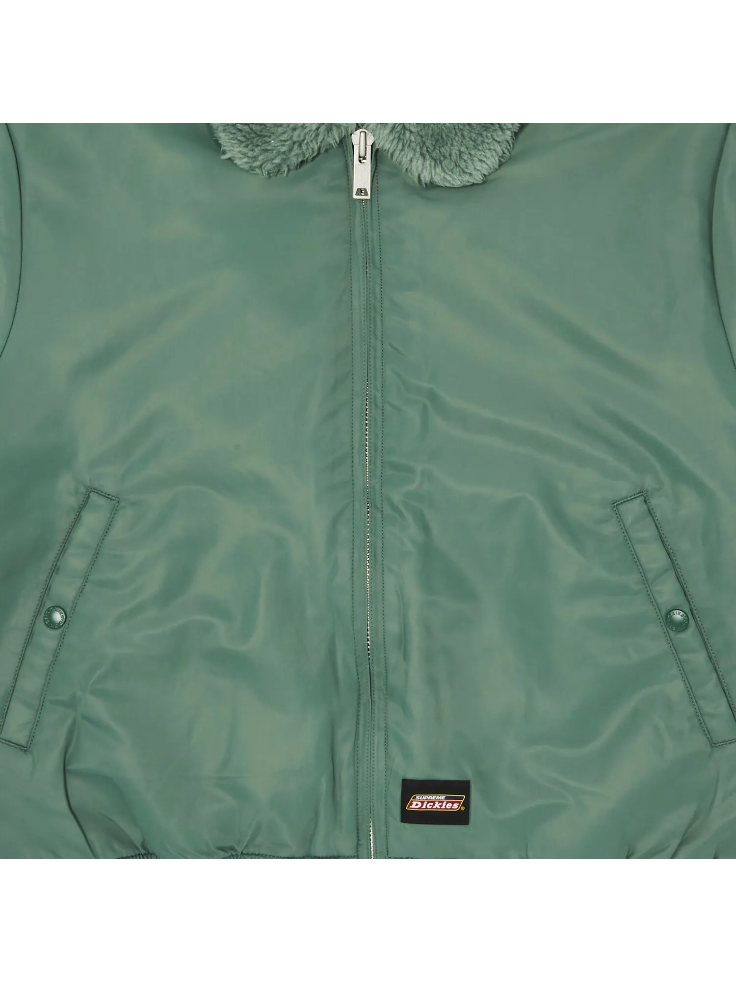 Куртка-бомбер с меховым воротником Supreme x Dickies — изображение 3 из 3, зеленый