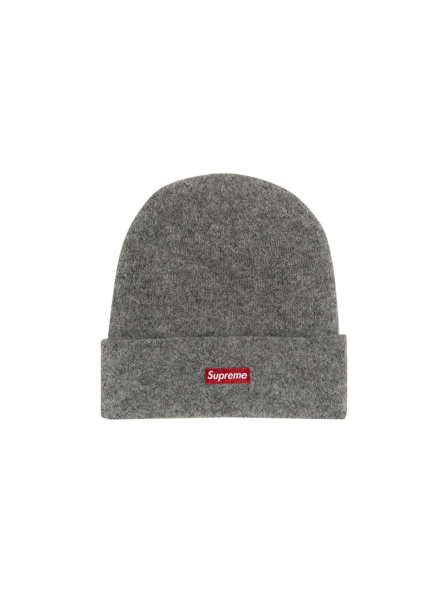 Шапка-бини Supreme из мохера Heather Grey — изображение 1 из 3, серый